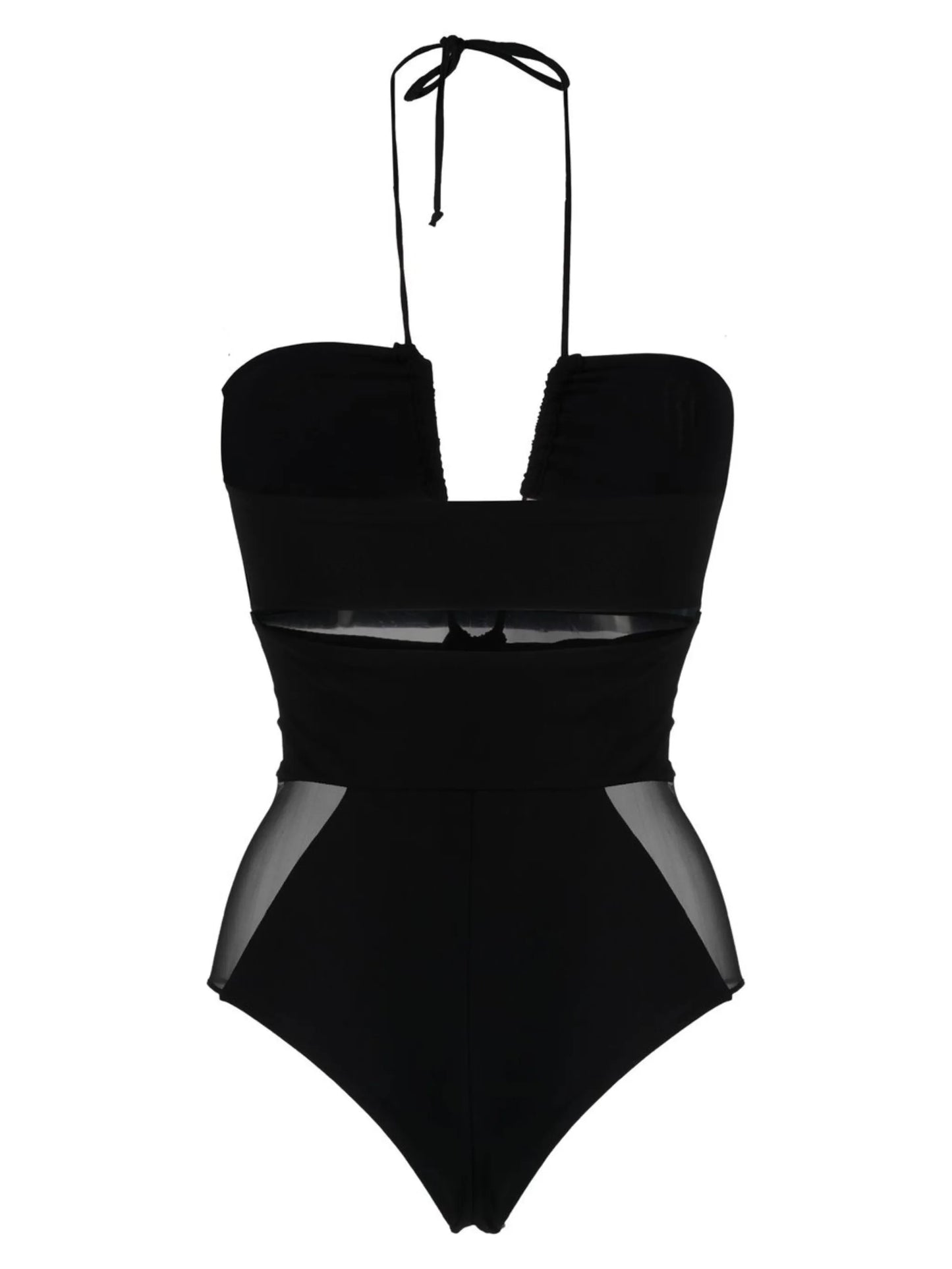 sheer-panelled cut-out swimsuit