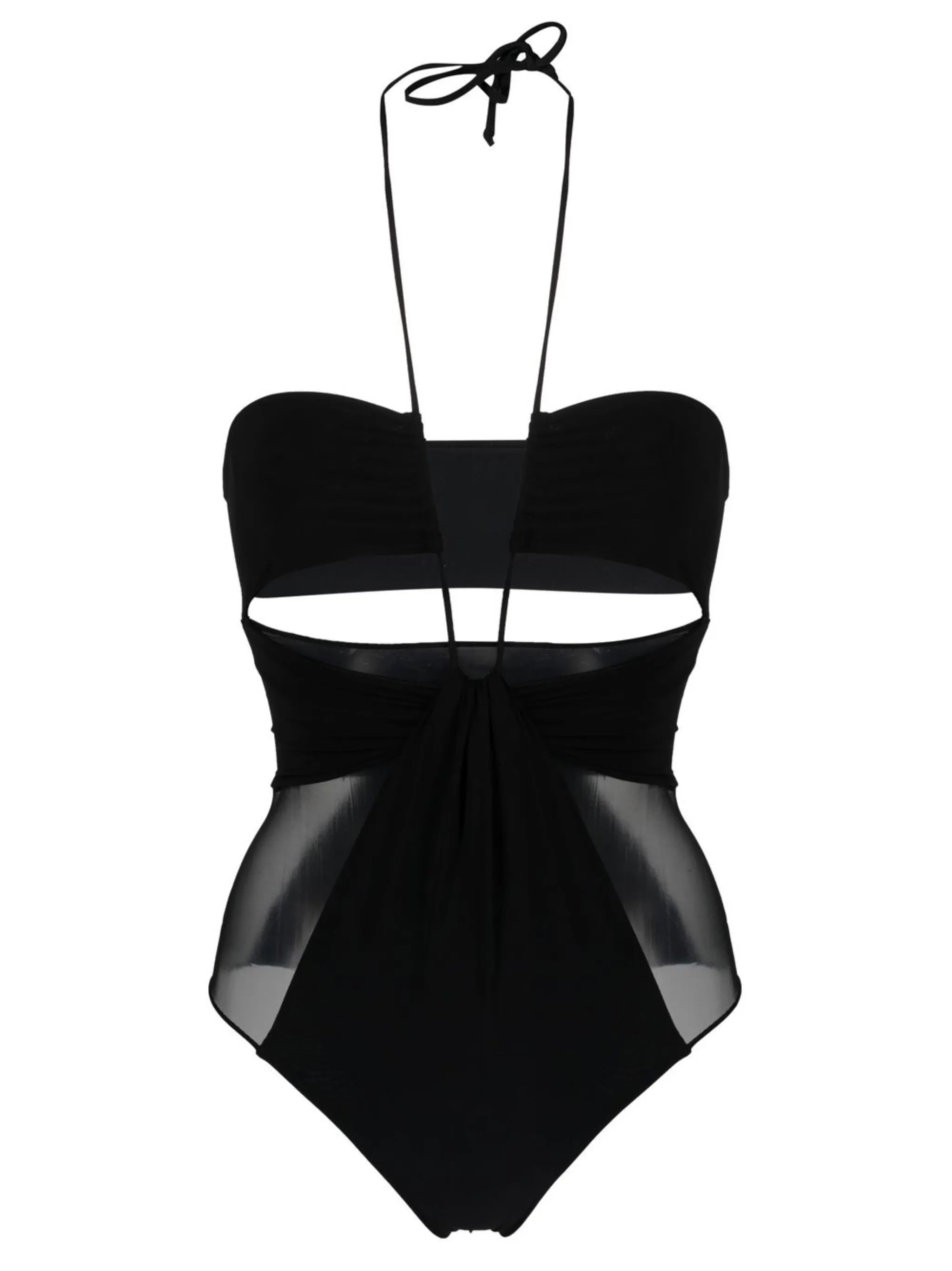 sheer-panelled cut-out swimsuit