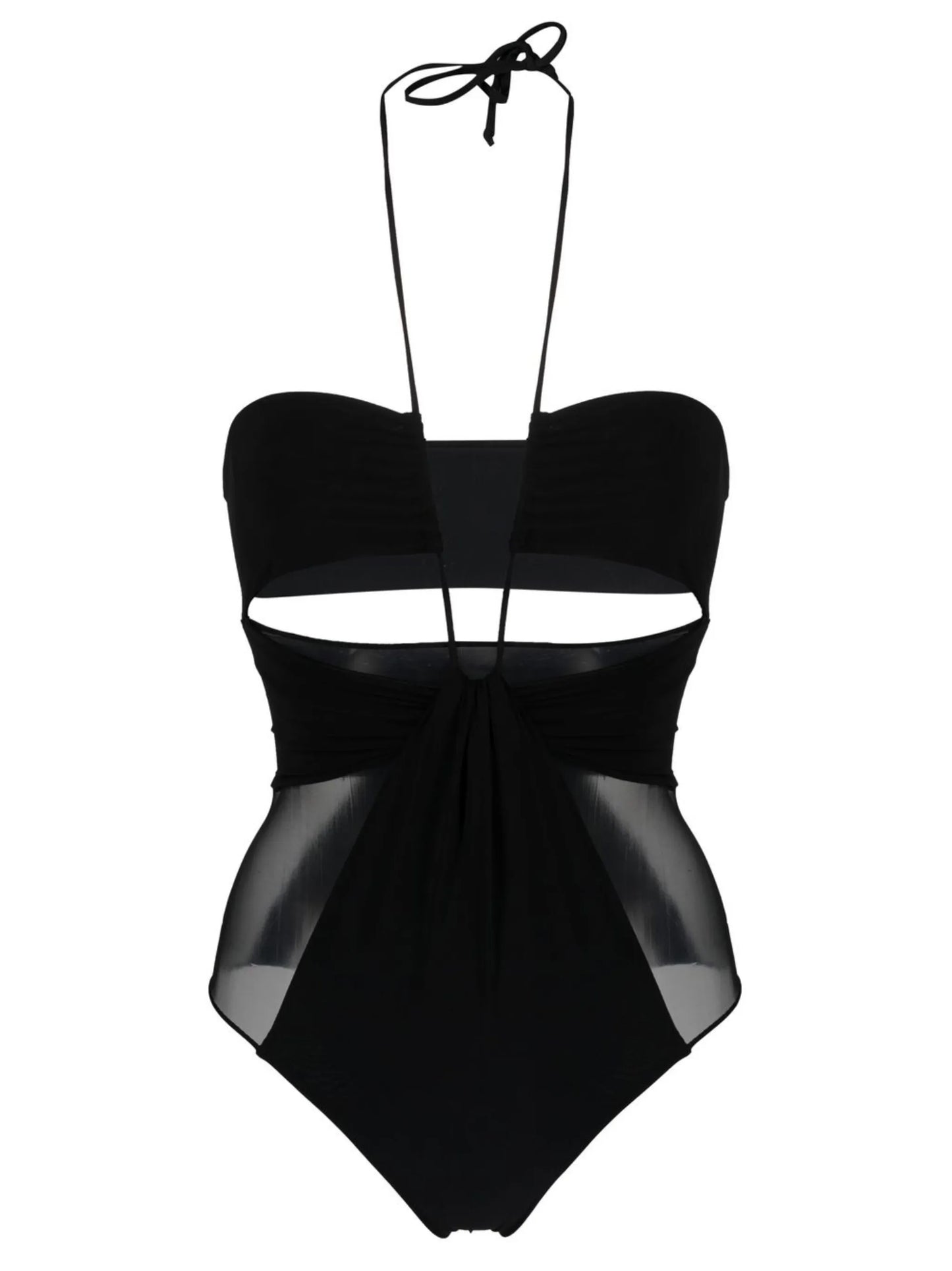 sheer-panelled cut-out swimsuit