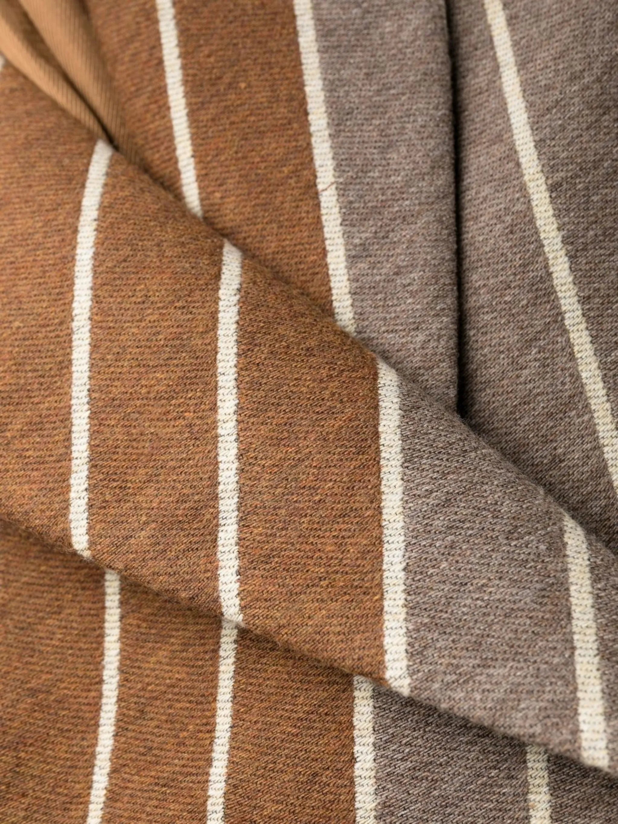 two-tone double-breasted coat