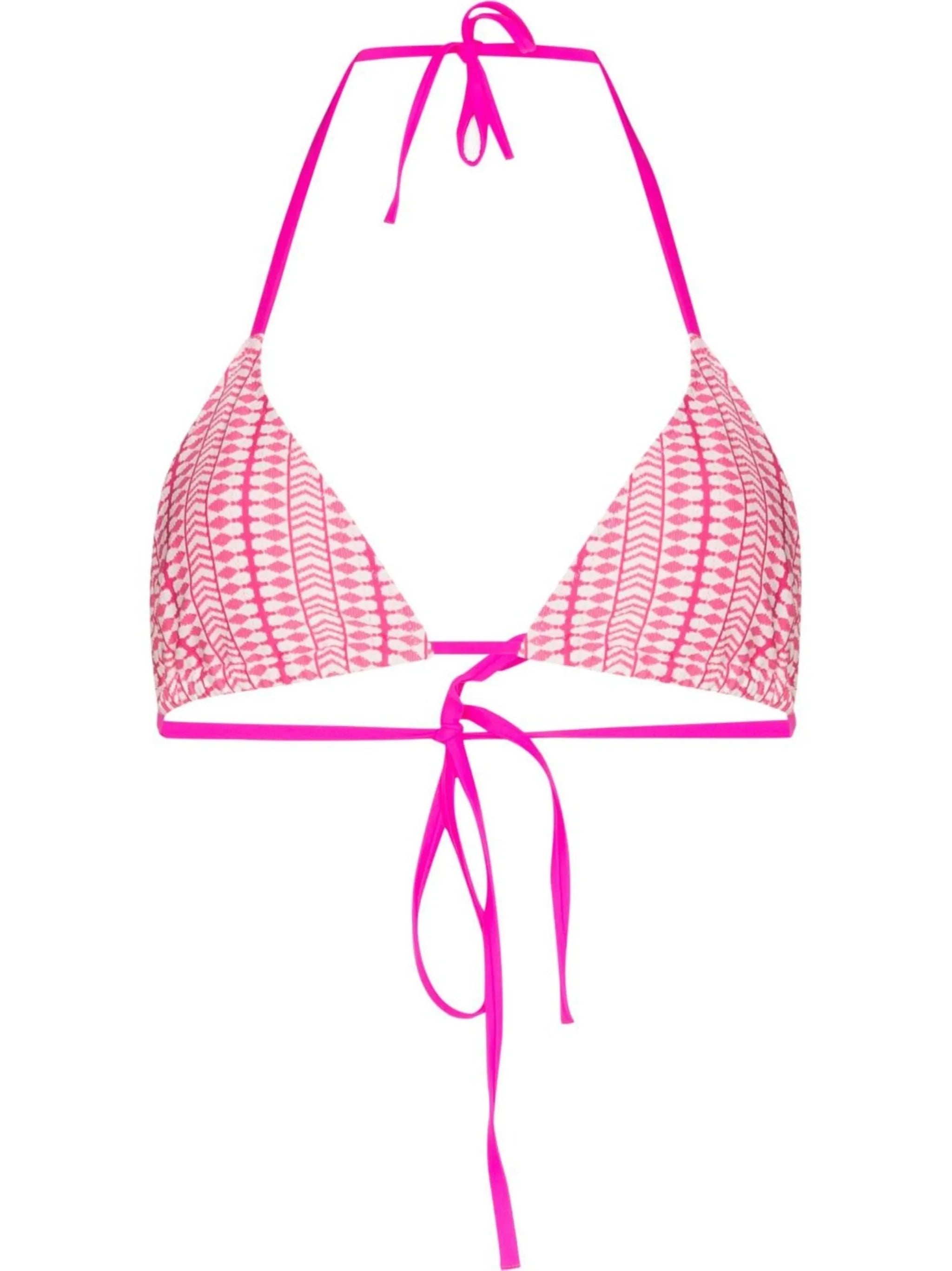 graphic-print bikini top