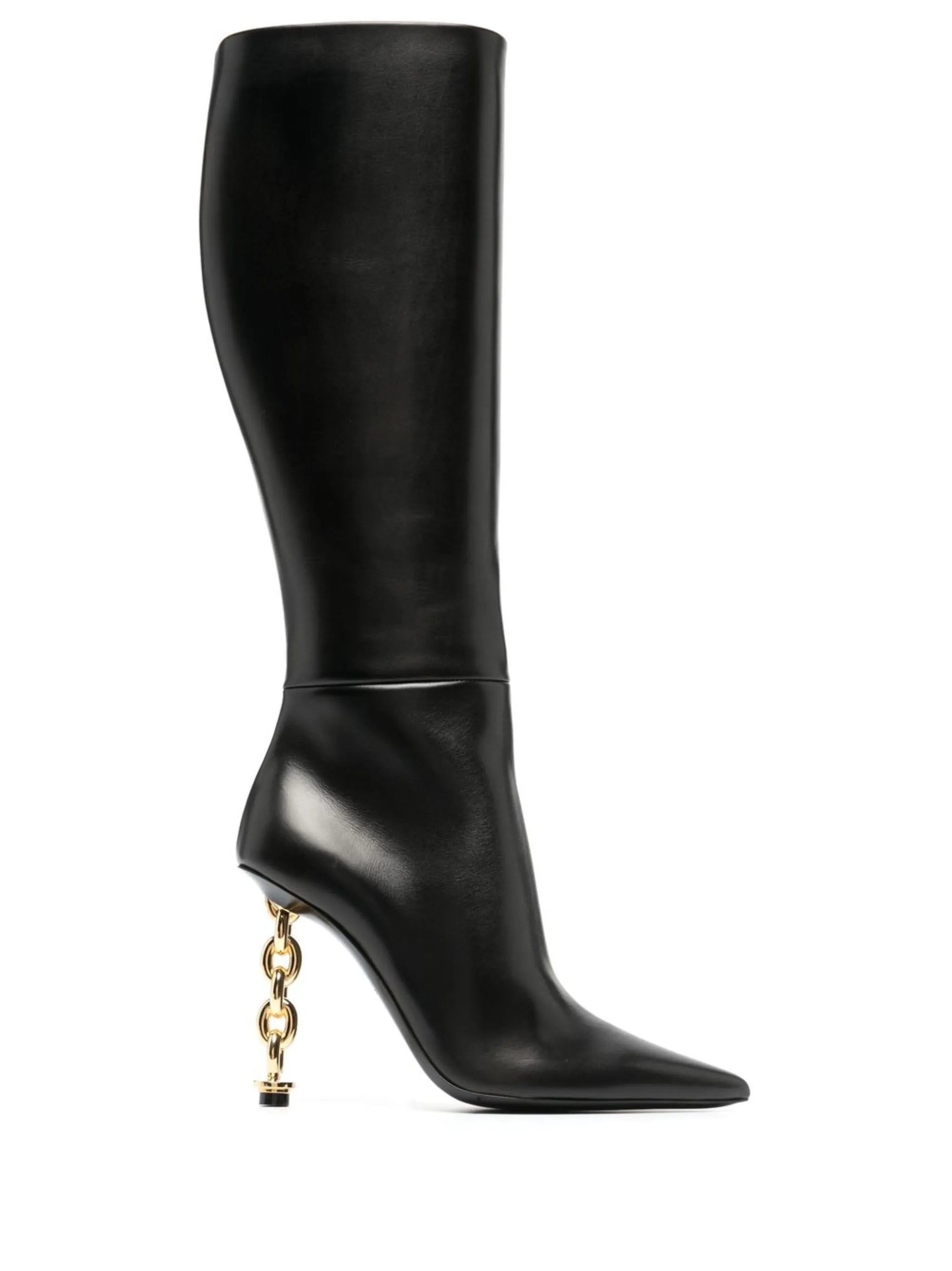 leather knee-high boots
