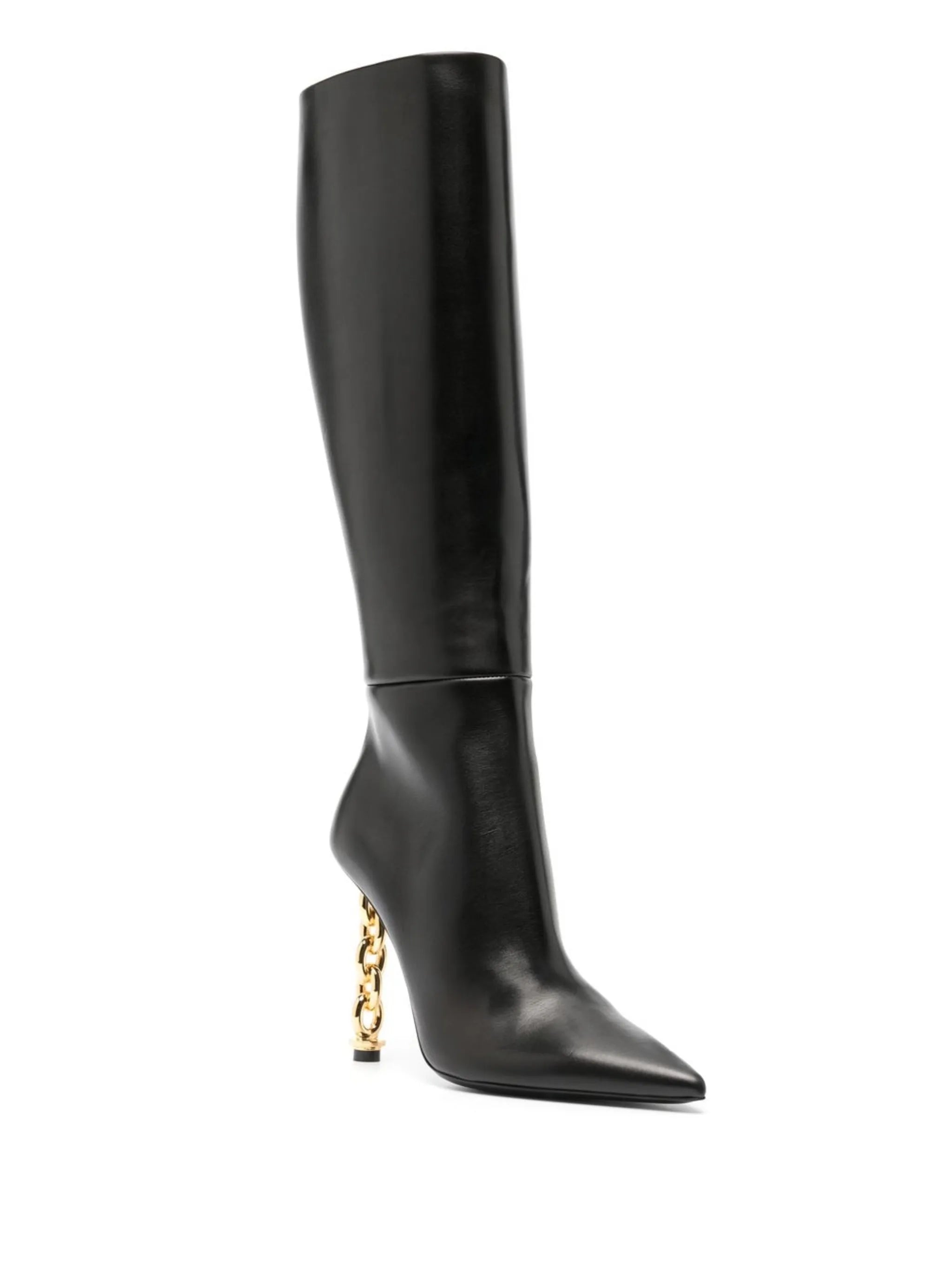 leather knee-high boots