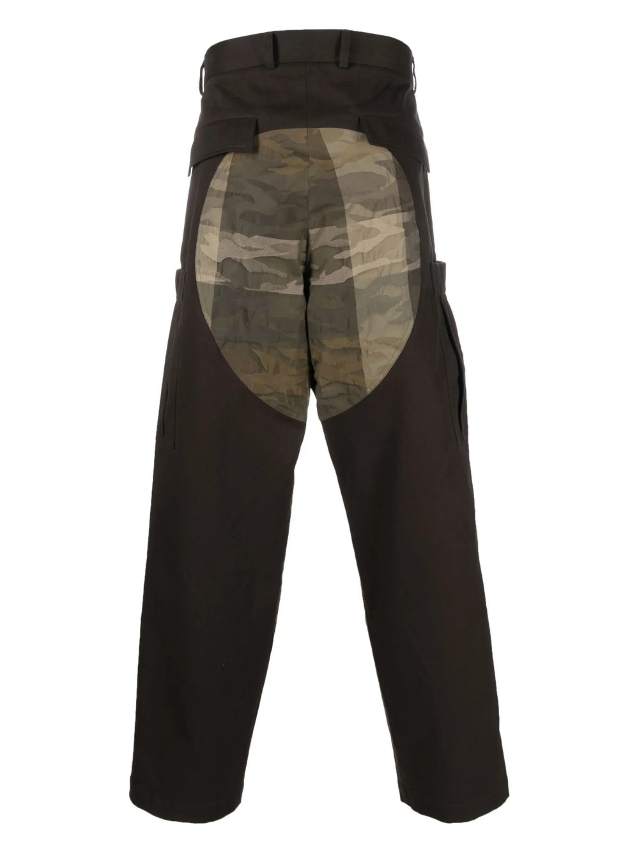 contrasting-panel detail trousers