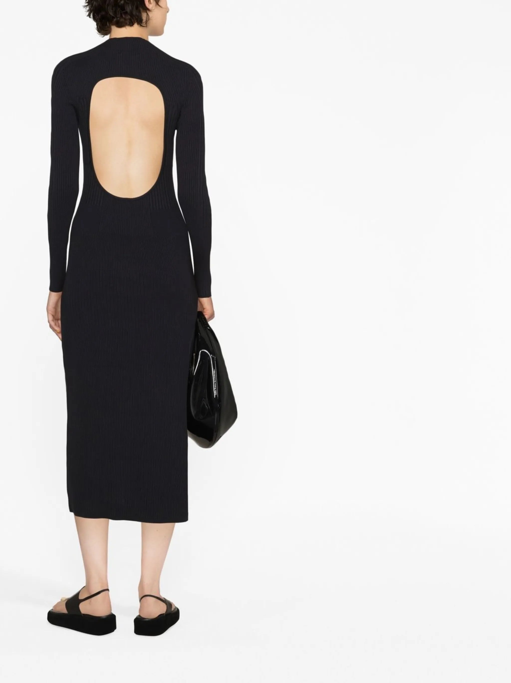 Lara open-back knitted dress