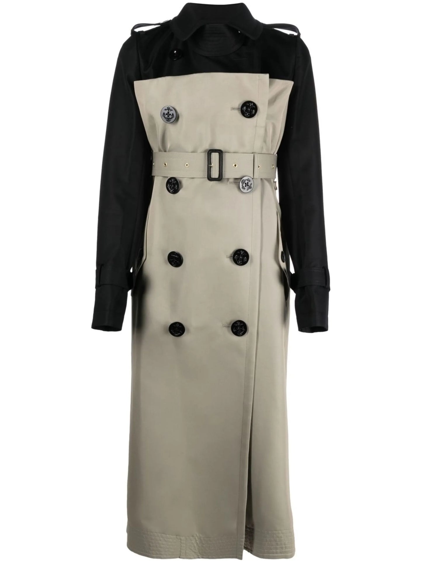 belted double-breasted trench coat