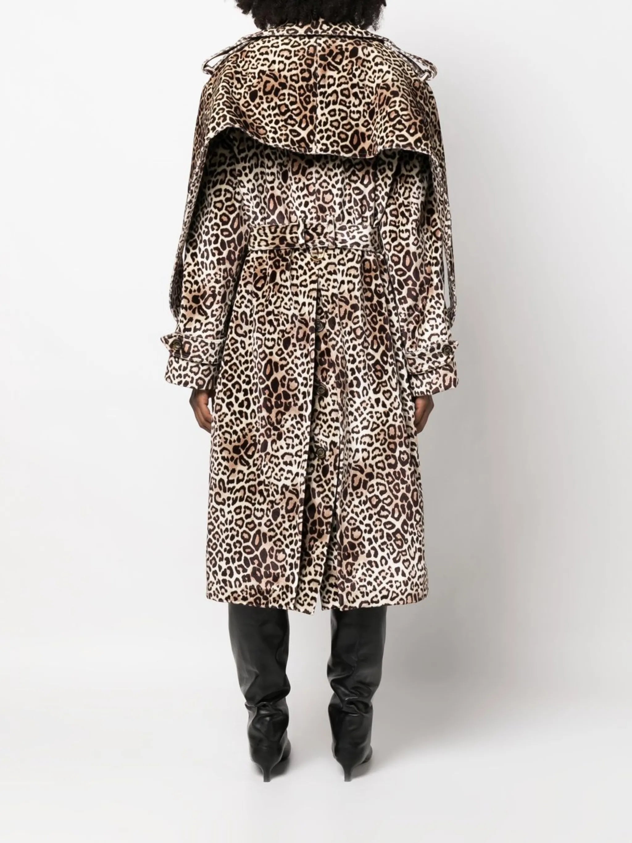 leopard print trench coat