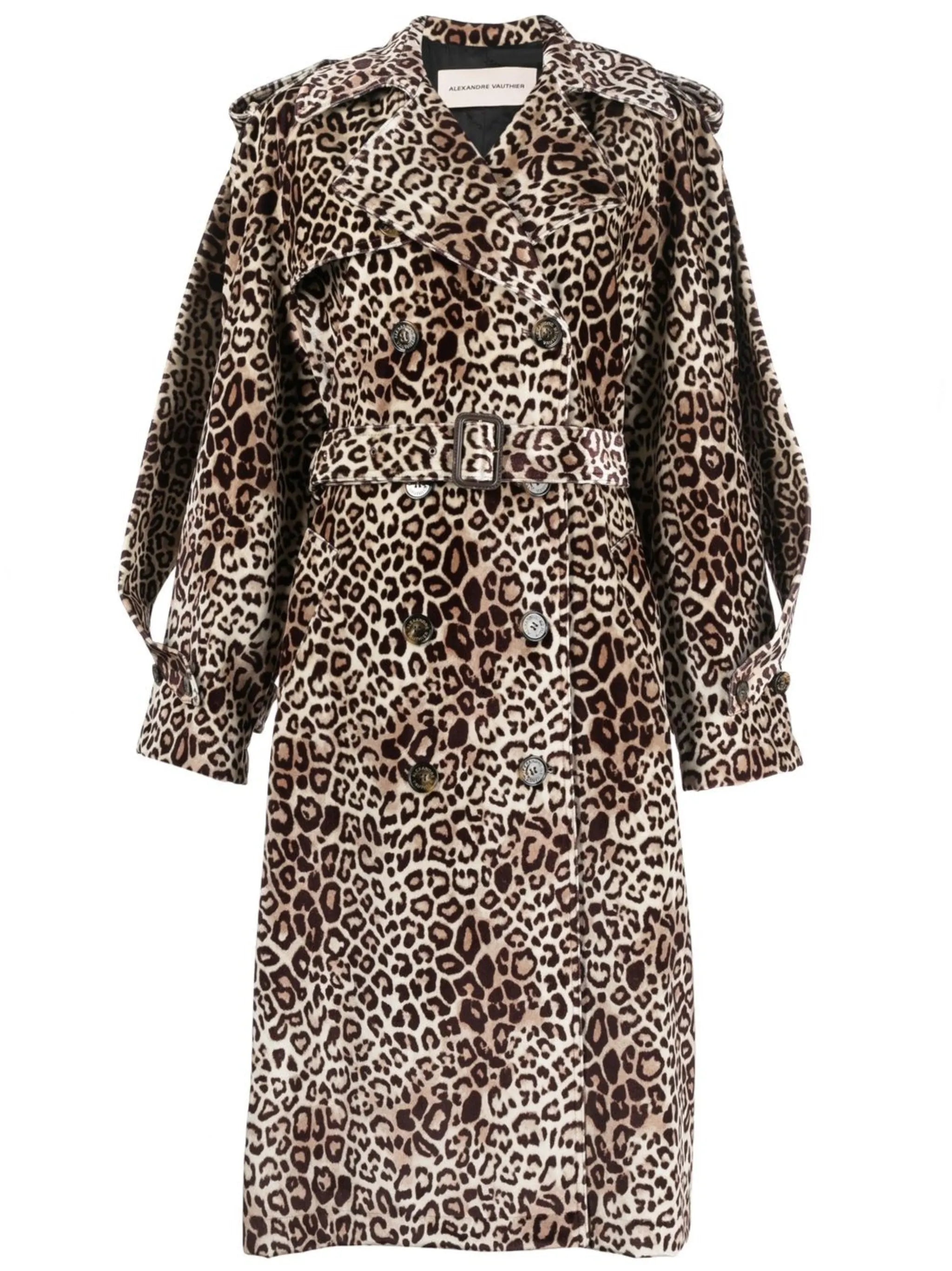 leopard print trench coat