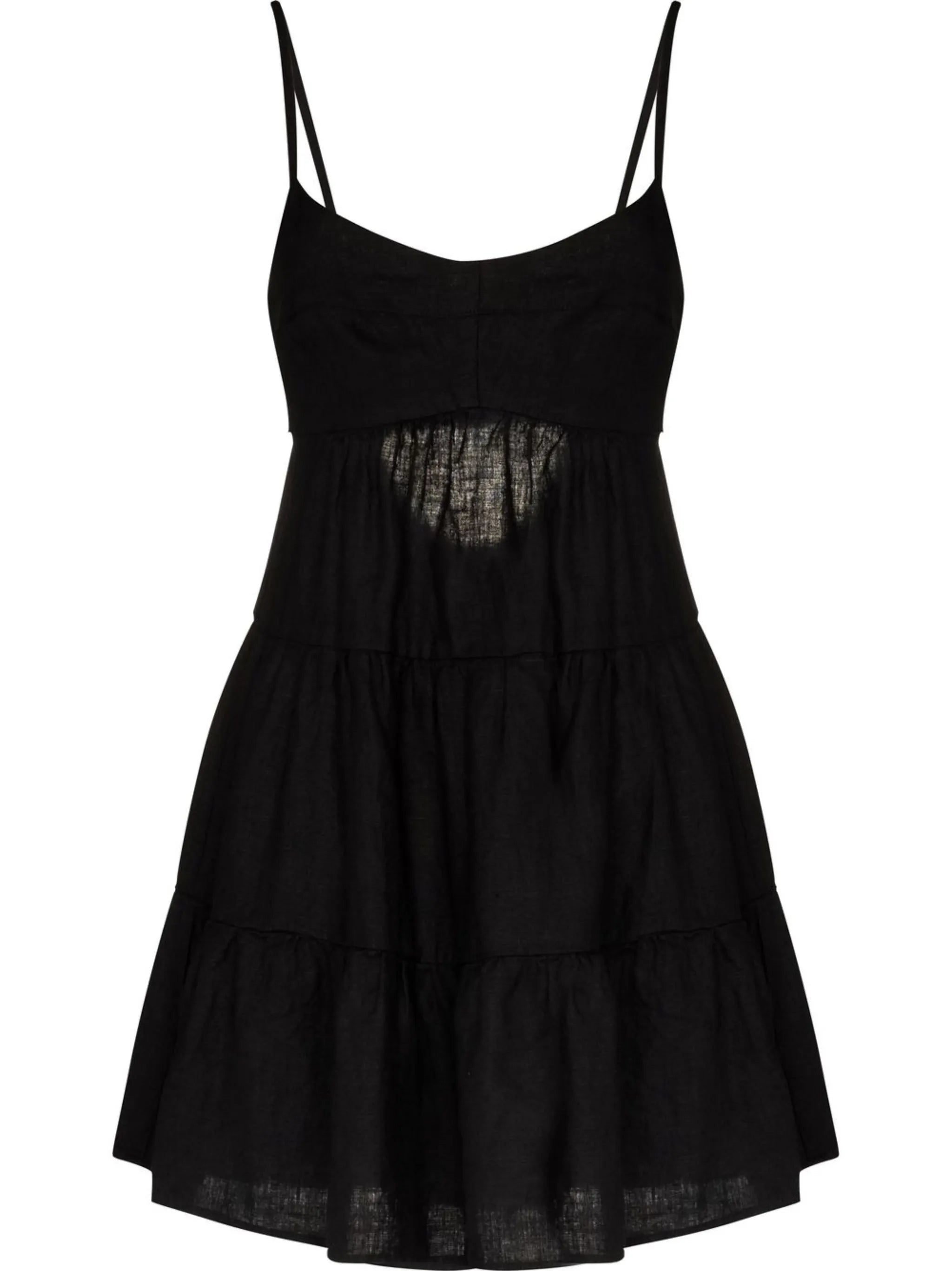 empire-line linen dress