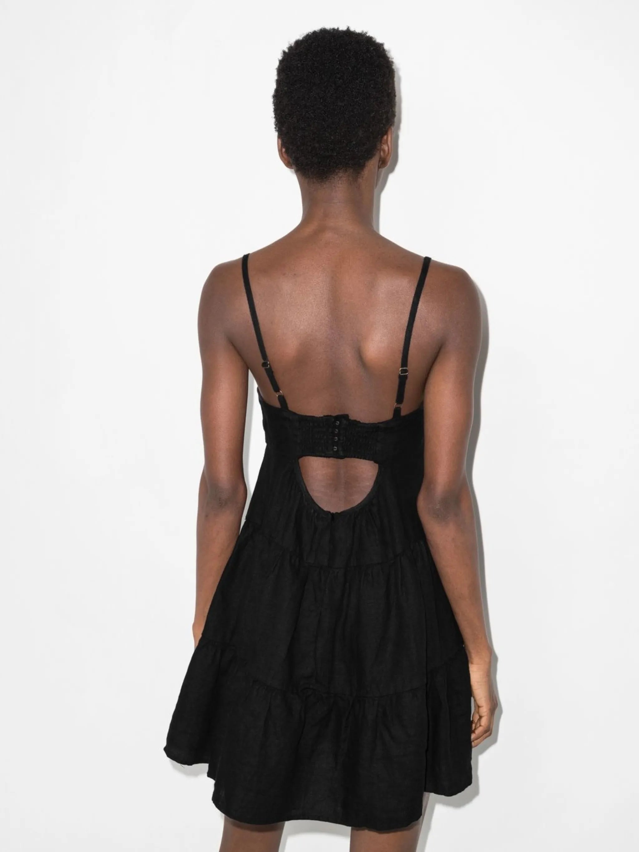 empire-line linen dress
