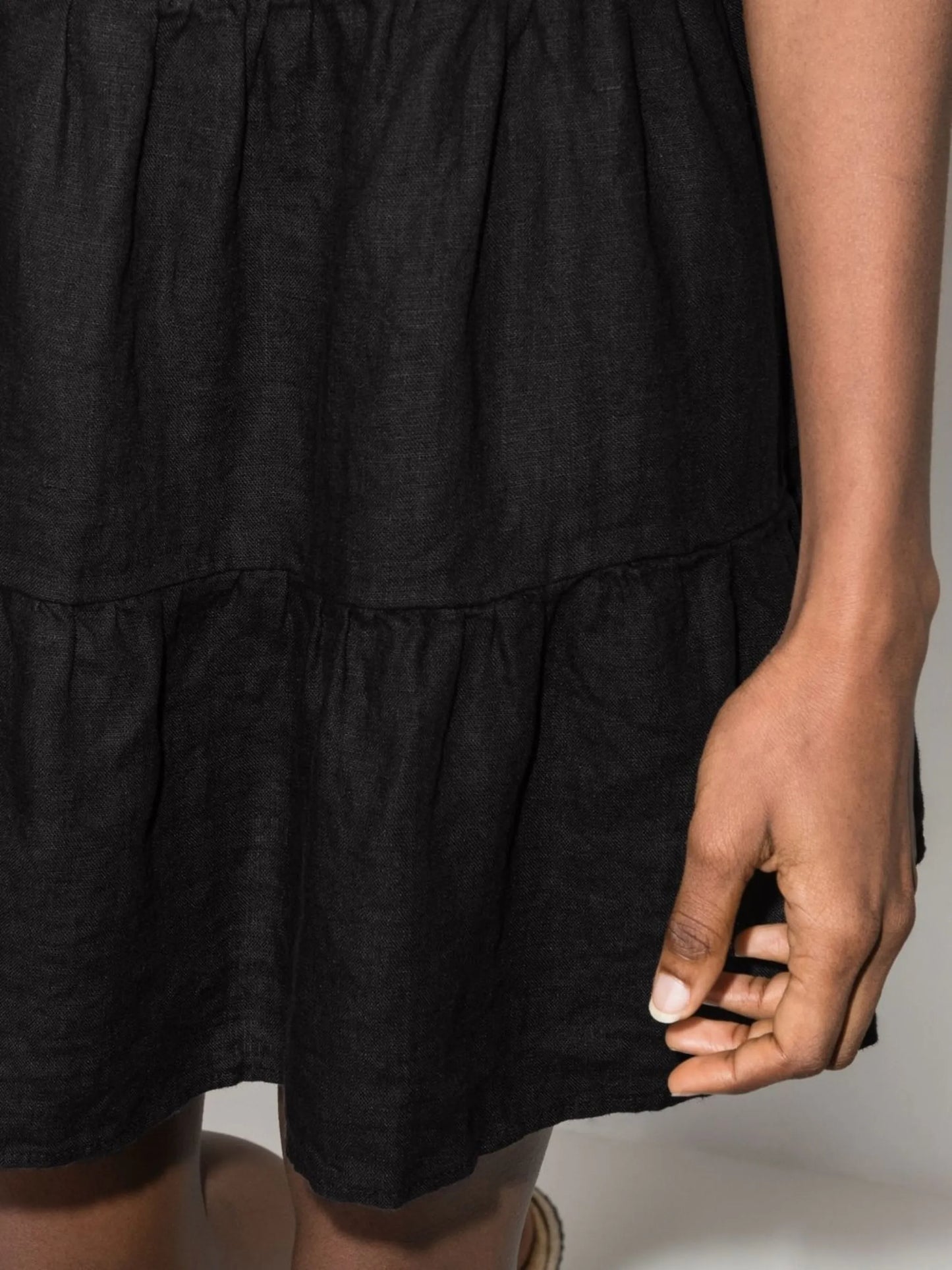 empire-line linen dress