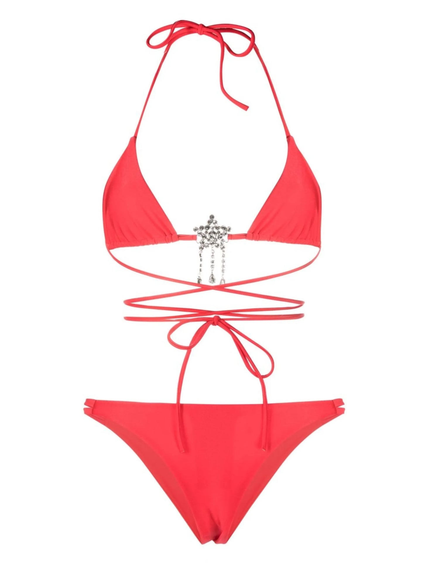 crystal-embellished triangle bikini