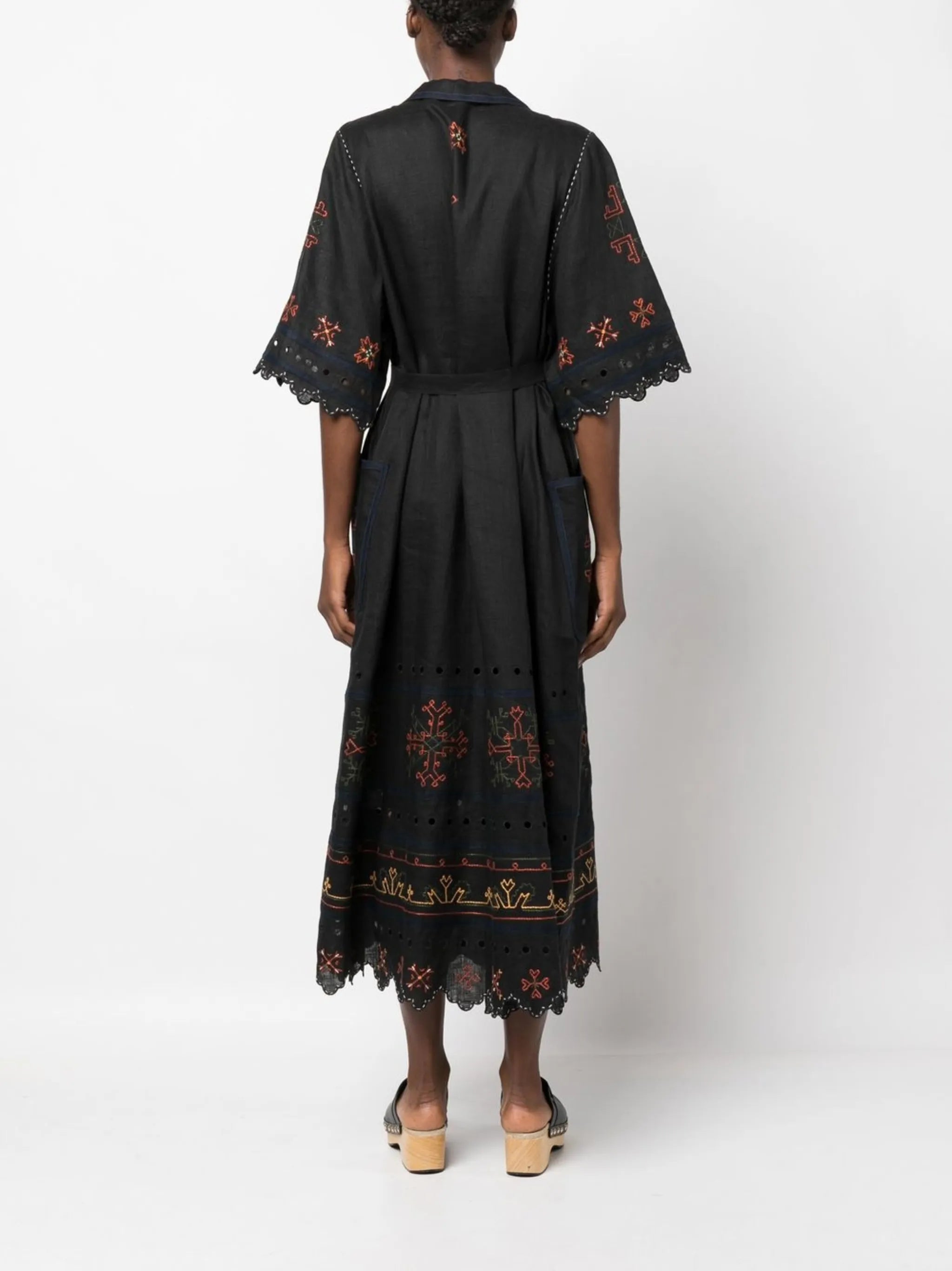 Greta embroidered midi dress