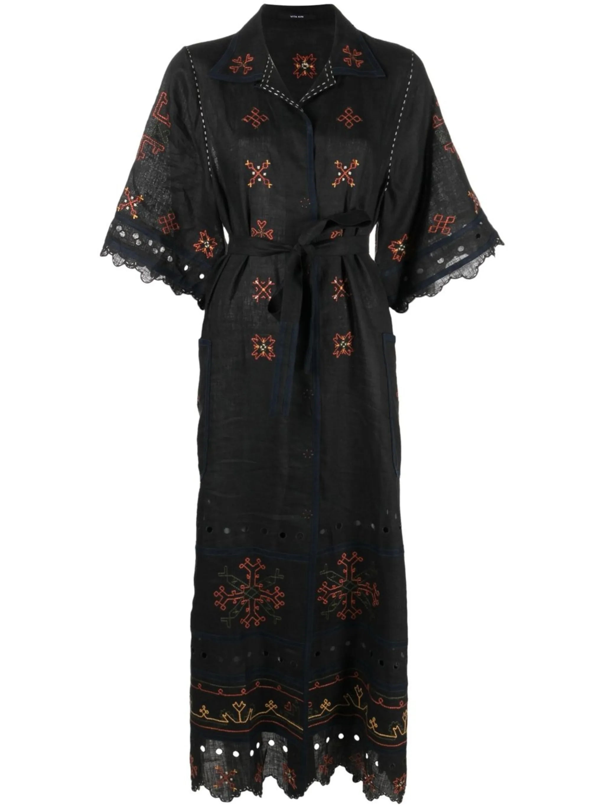 Greta embroidered midi dress