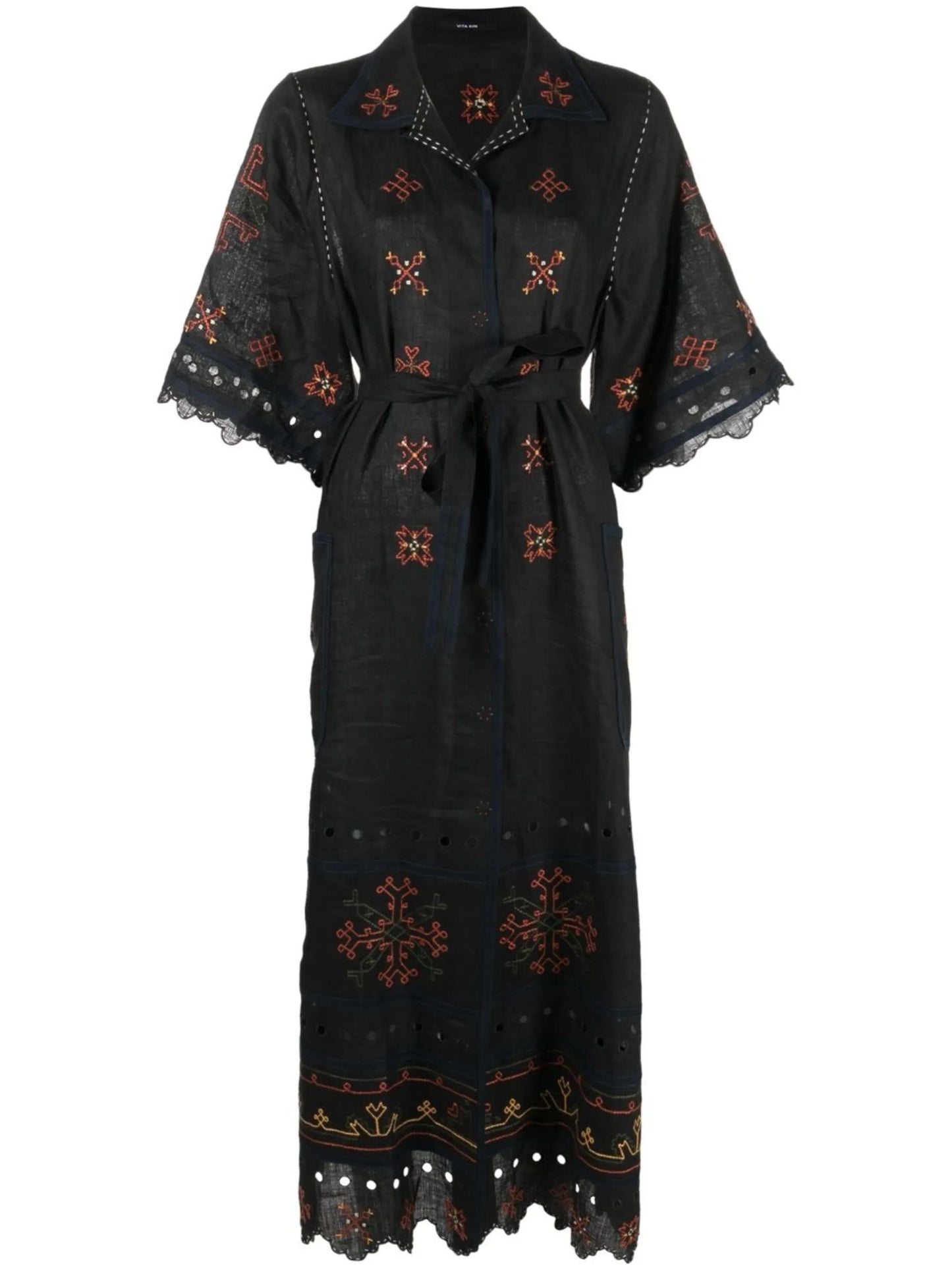 Greta embroidered midi dress