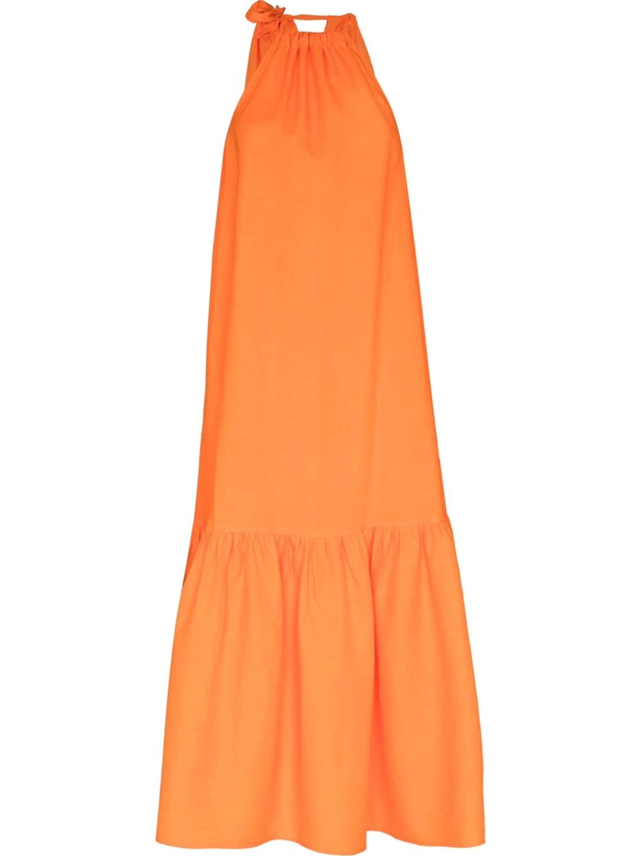 halterneck organic linen dress