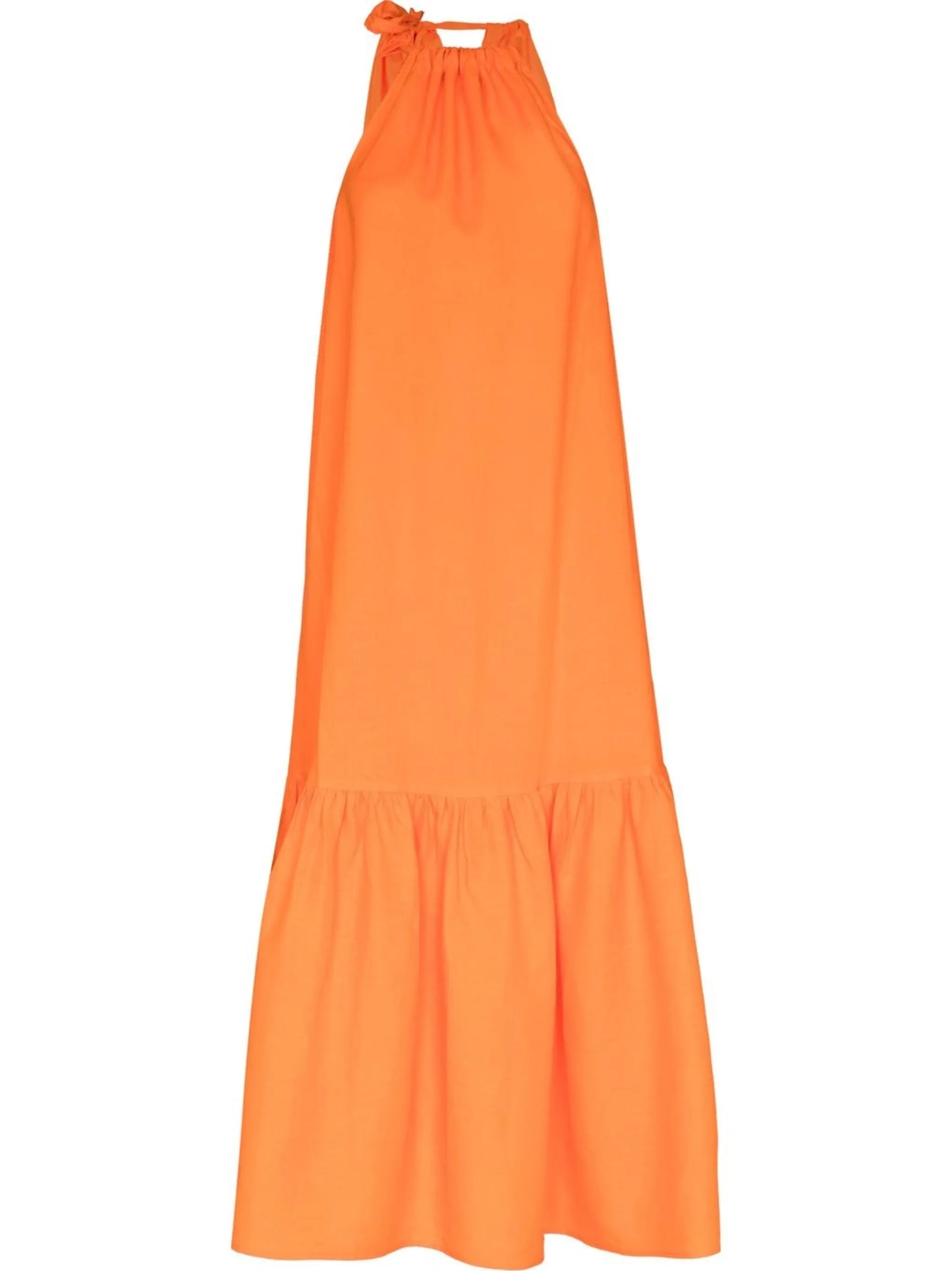 halterneck organic linen dress