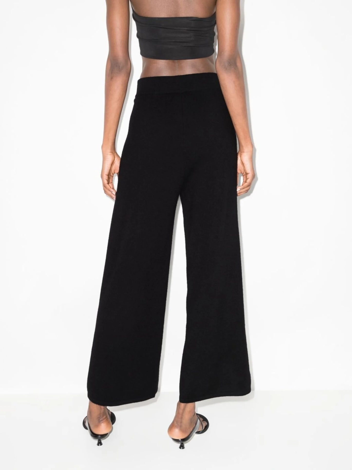 wide-leg cashmere knitted trousers