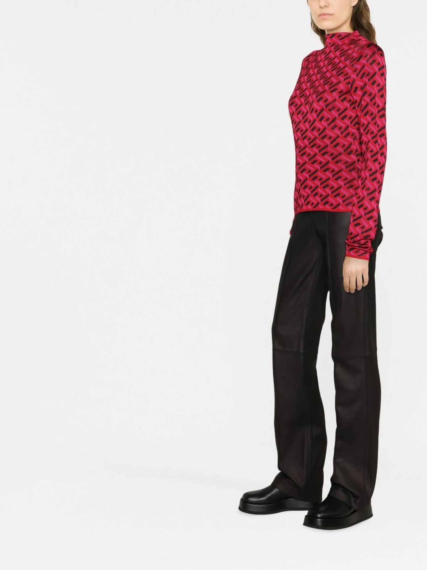 La Greca monogram long-sleeve top