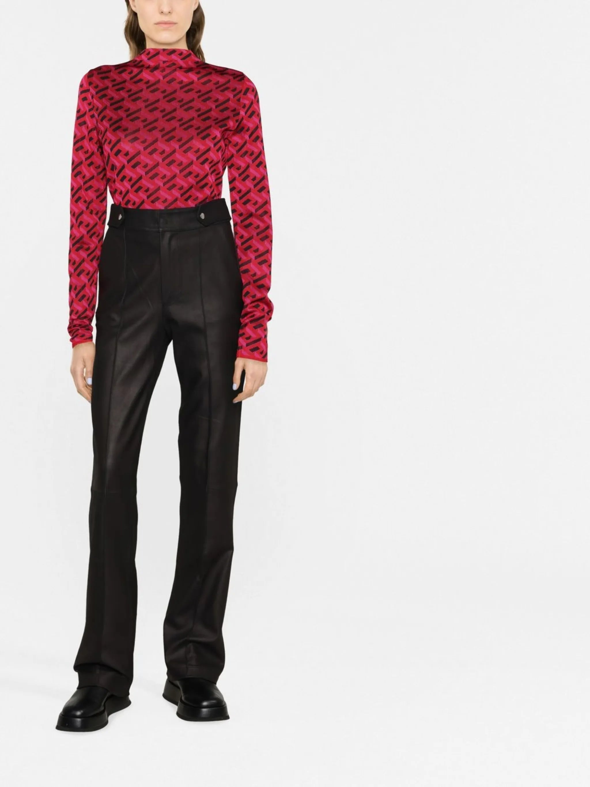 La Greca monogram long-sleeve top