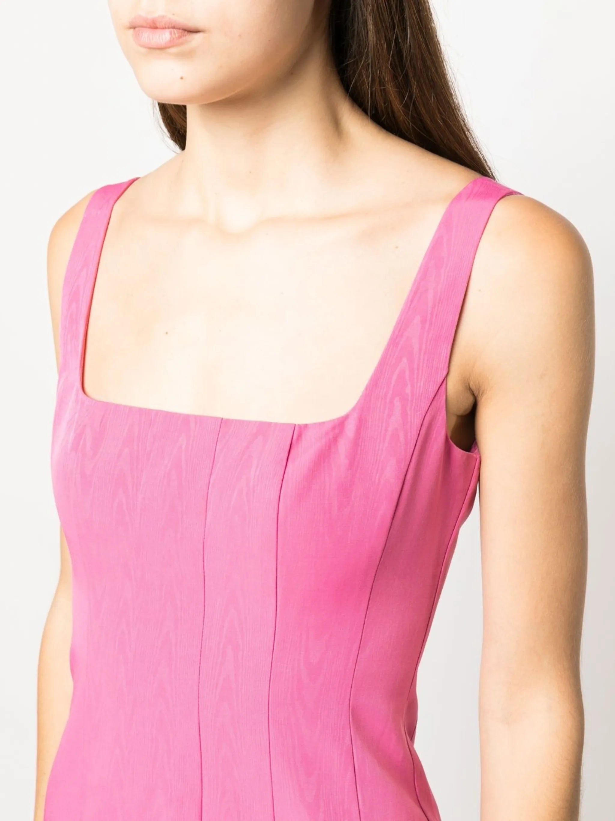 Portrait square-neck dress
