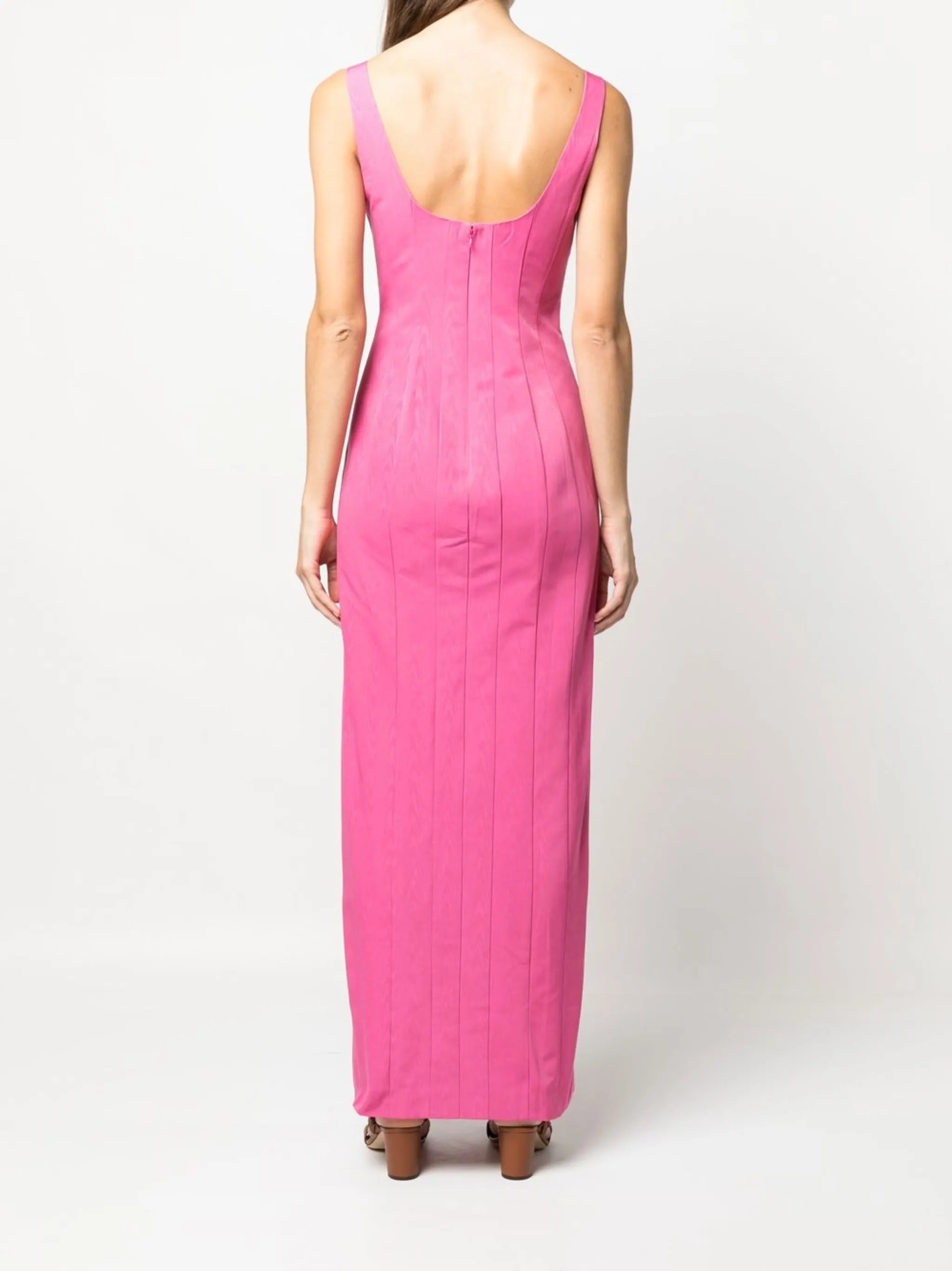 Portrait square-neck dress