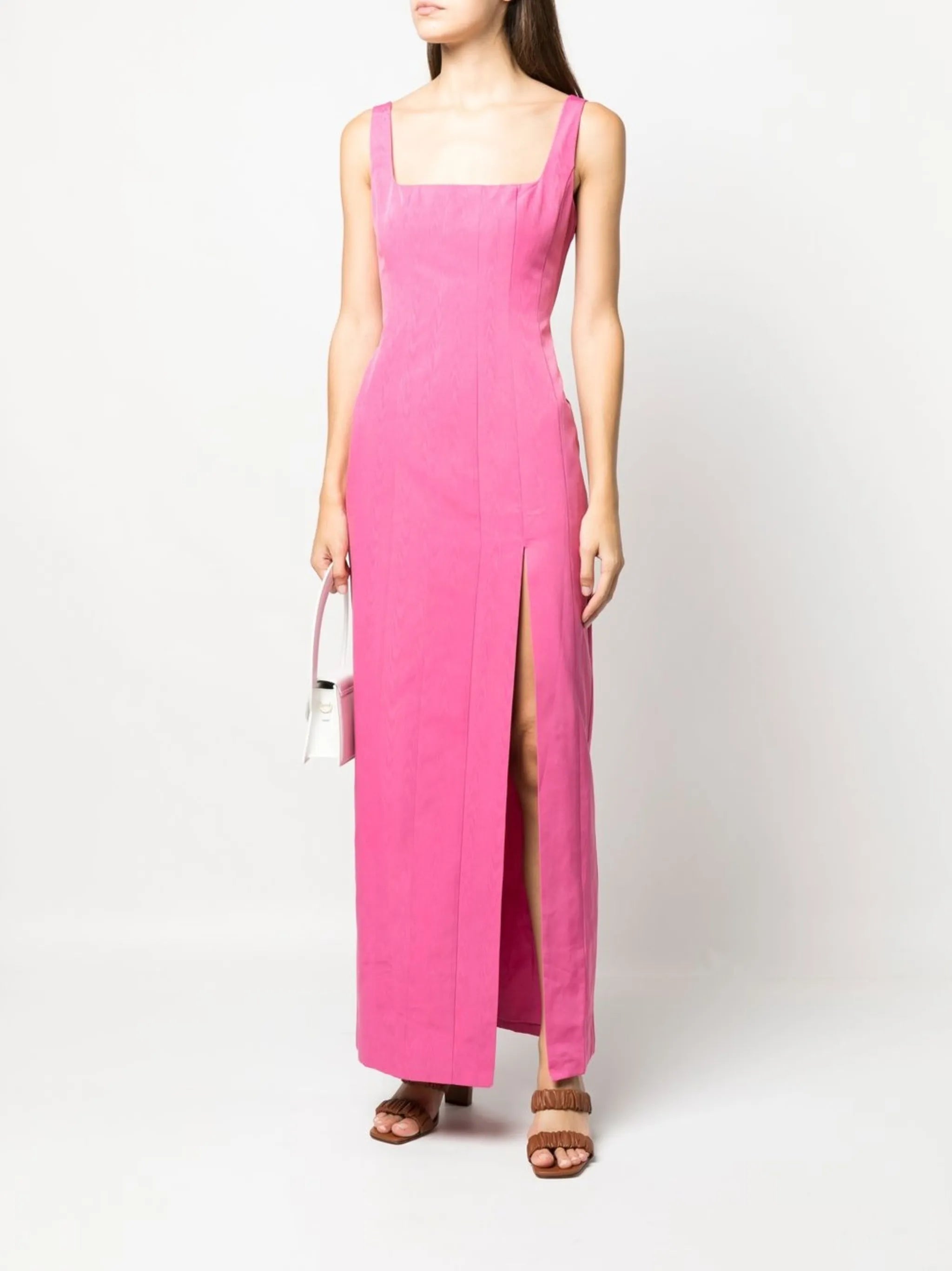 Portrait square-neck dress