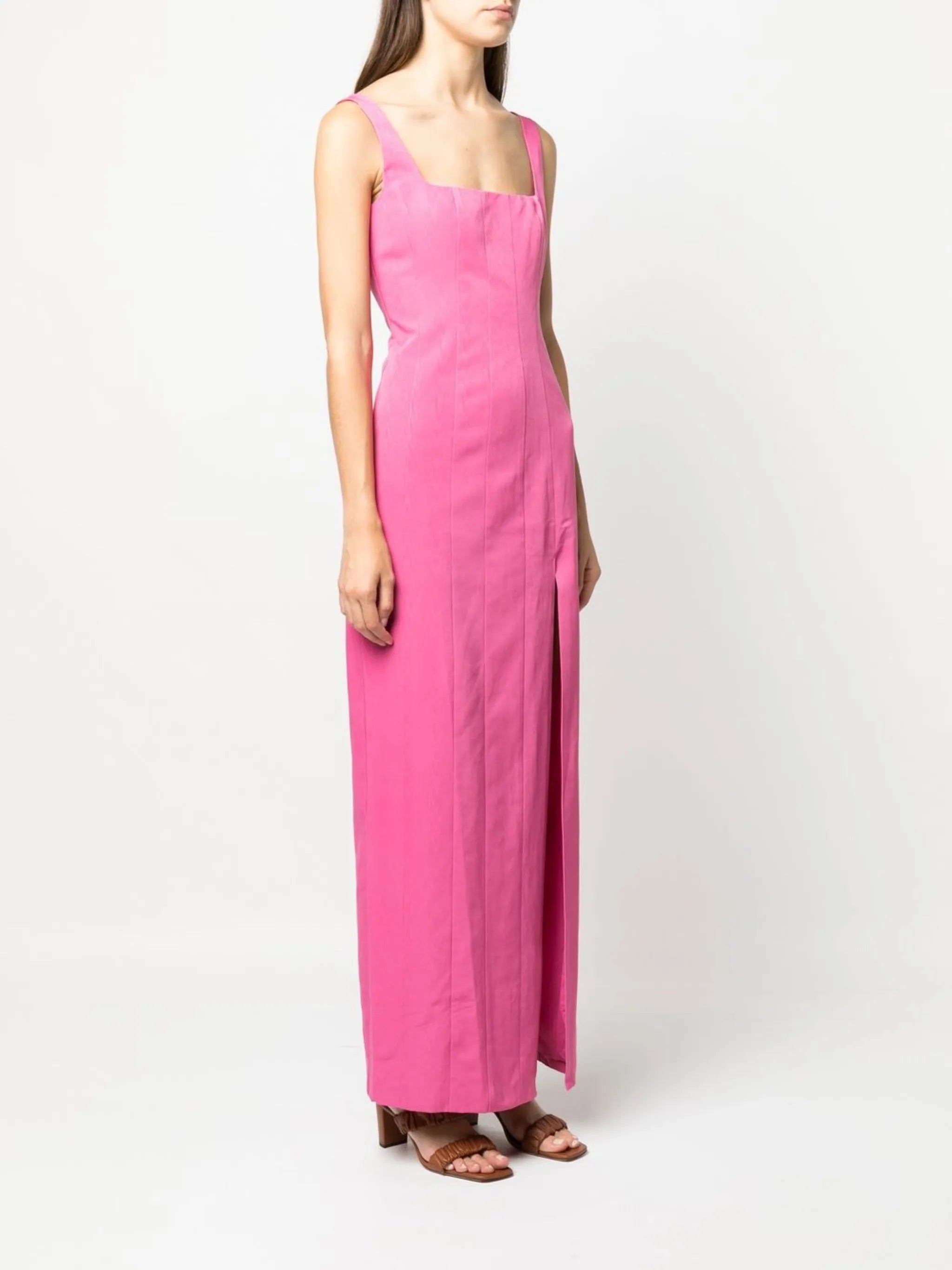 Portrait square-neck dress