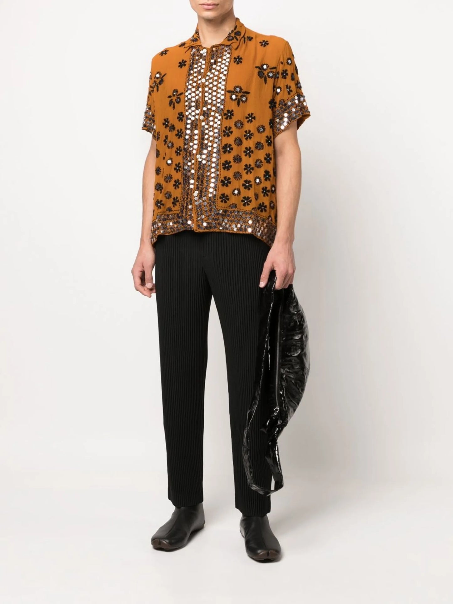 Chunni embroidered cotton shirt