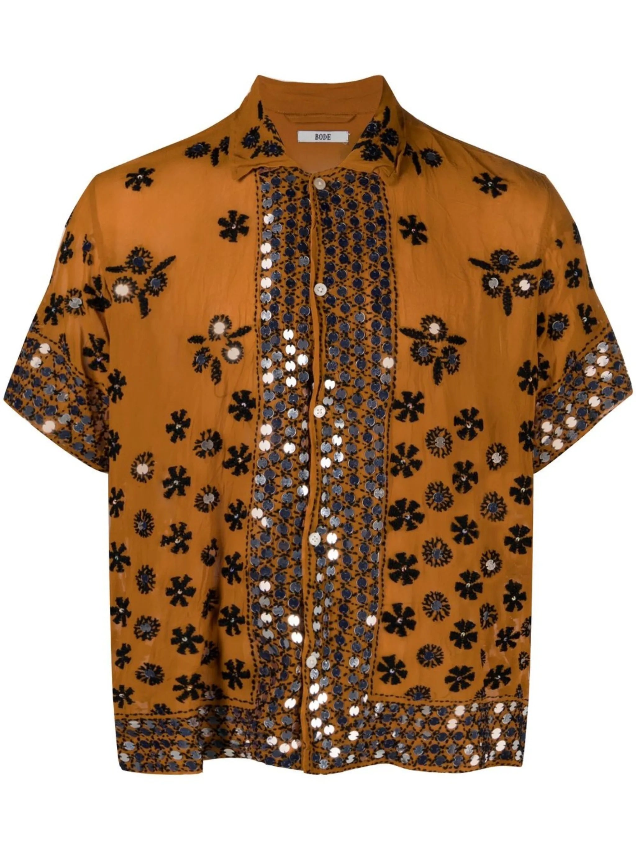 Chunni embroidered cotton shirt
