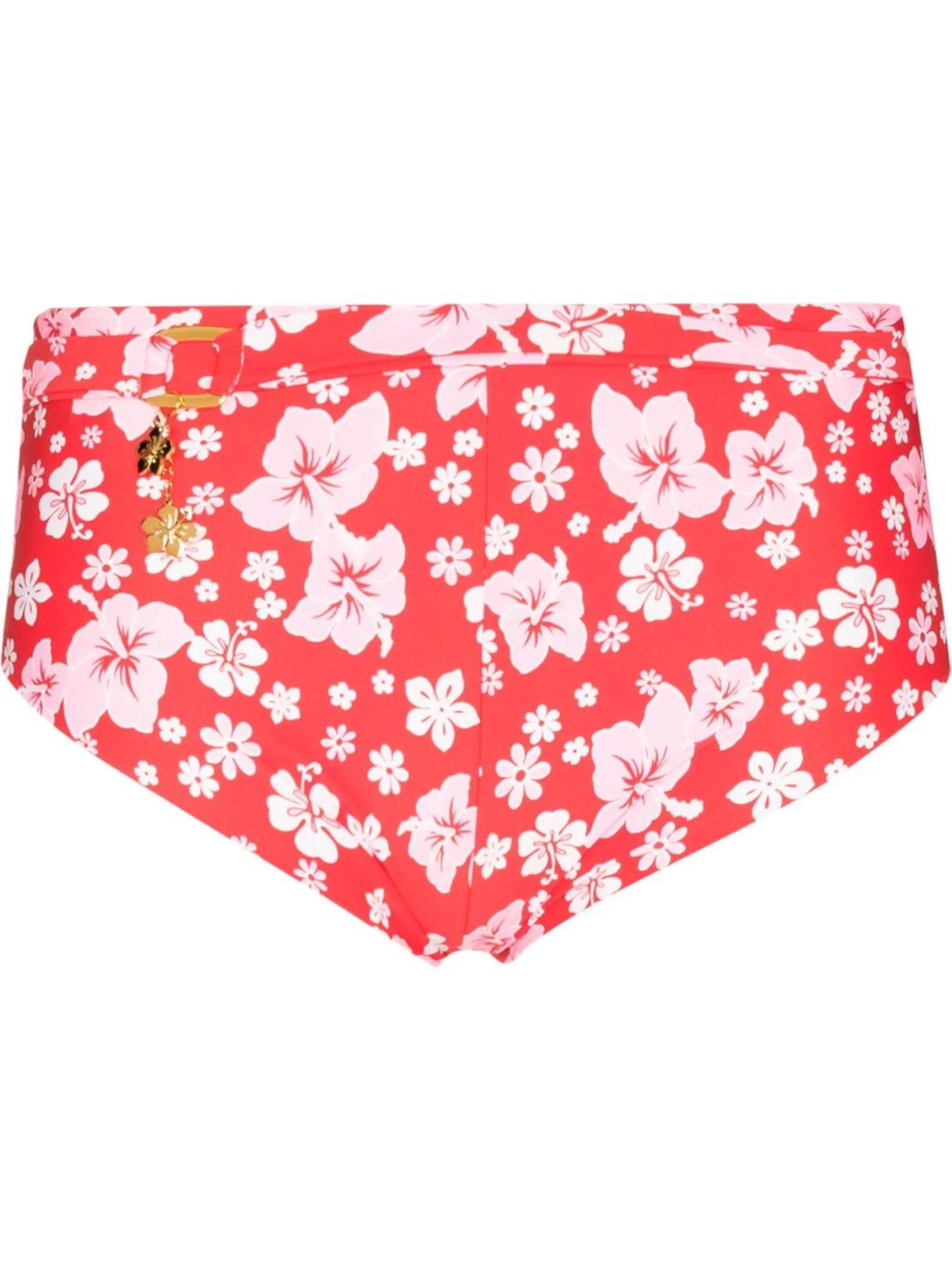 floral mid-rise bikini bottoms