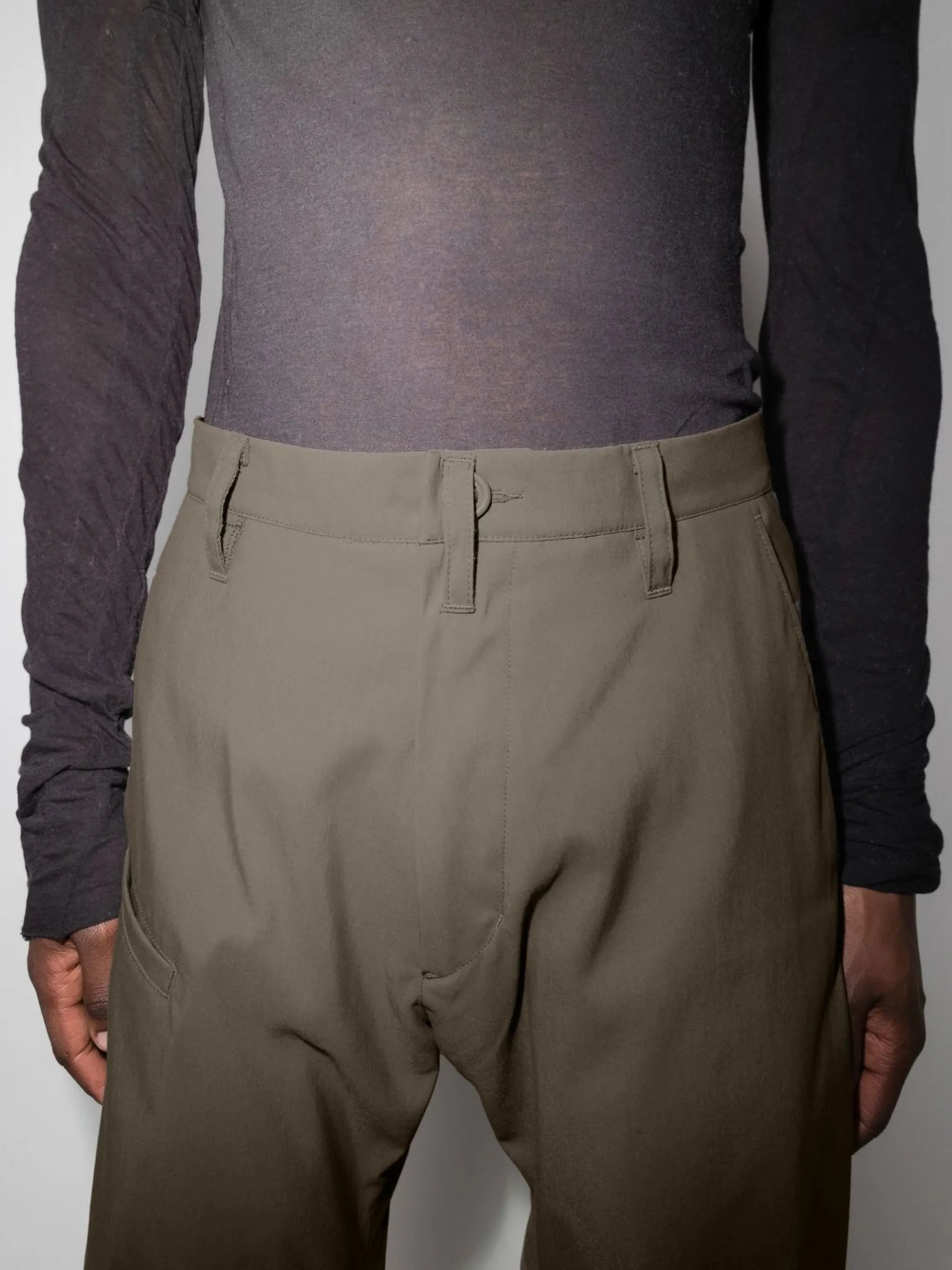 high-waisted straight leg trousers