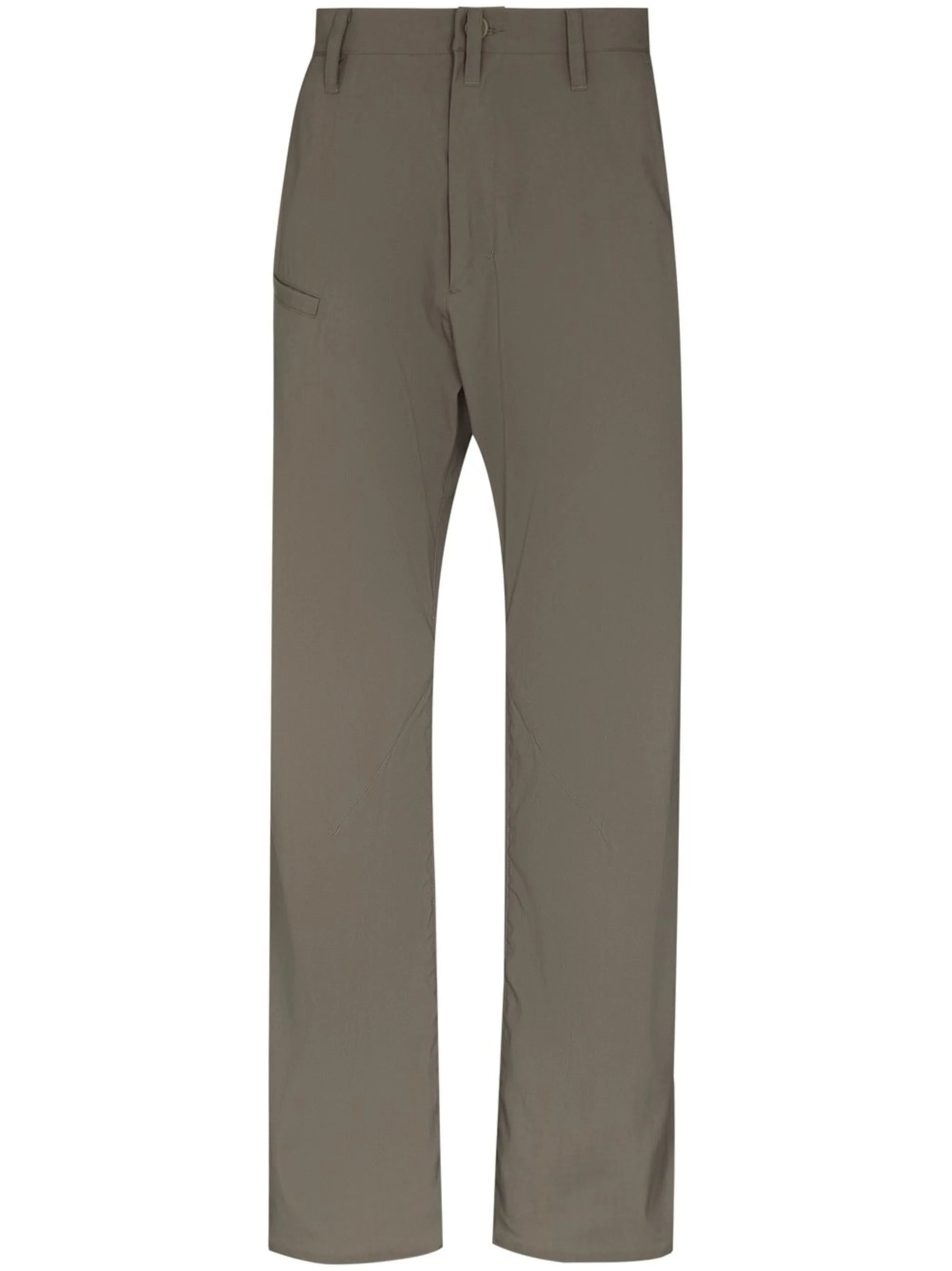 high-waisted straight leg trousers