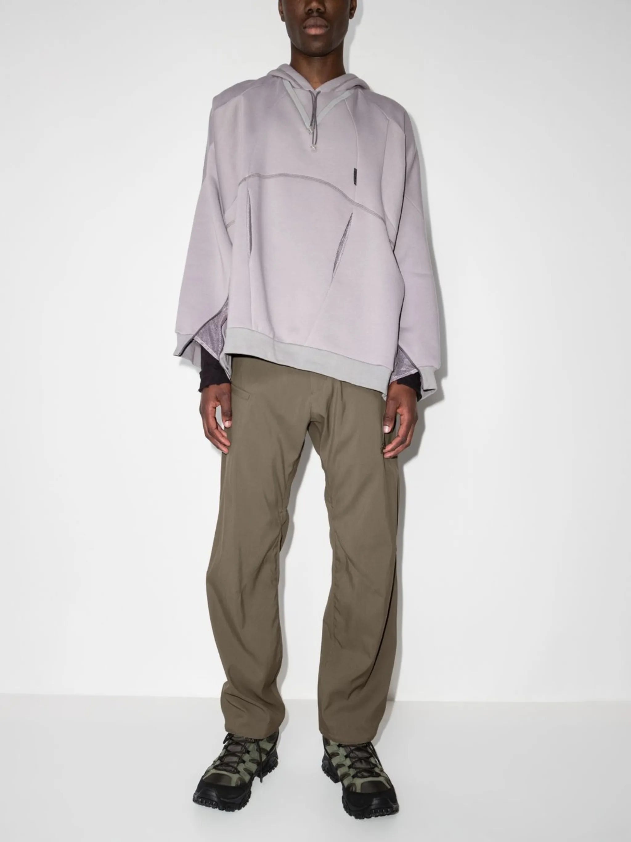 high-waisted straight leg trousers