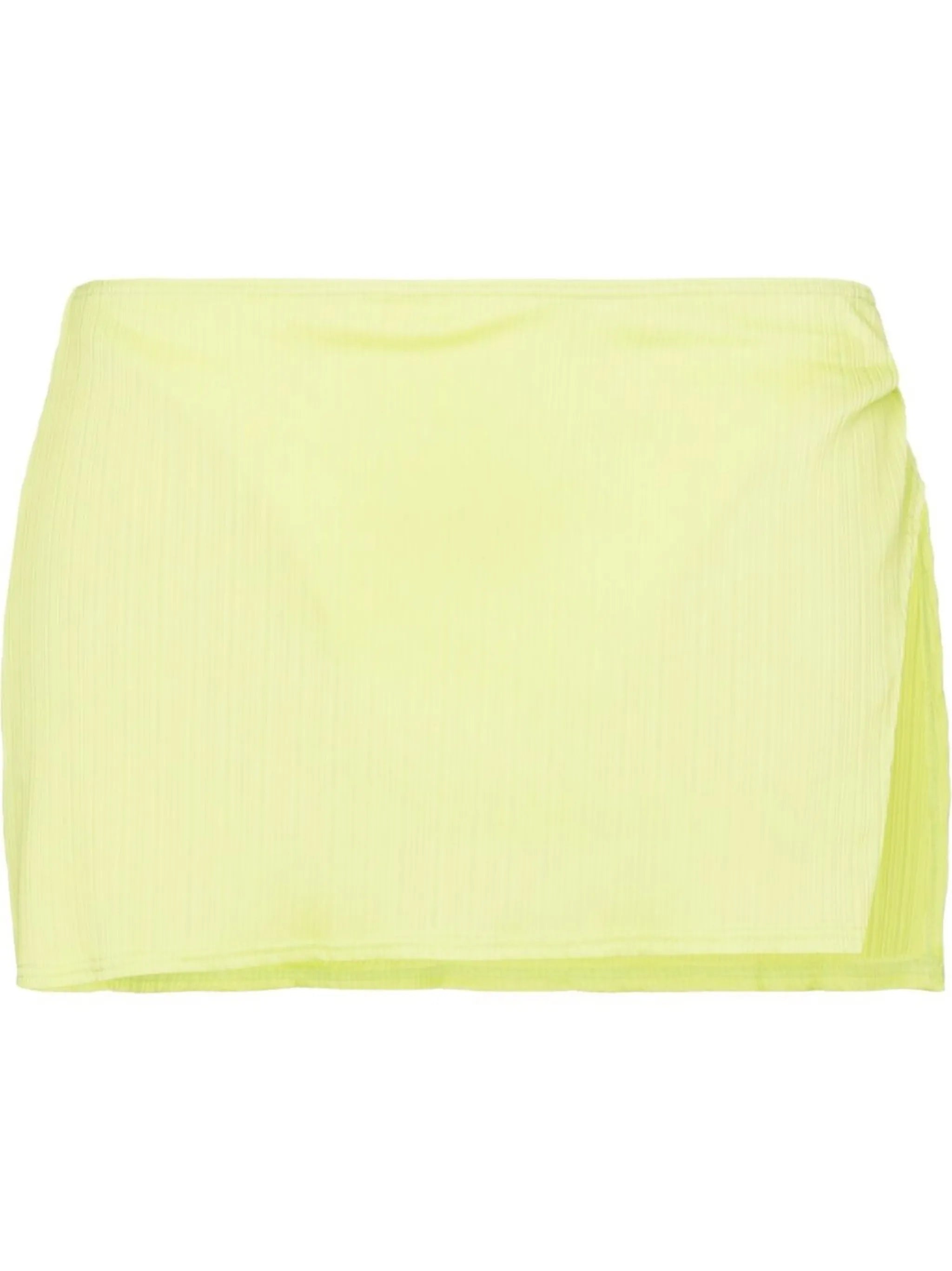 Marty plissé-effect swim mini skirt