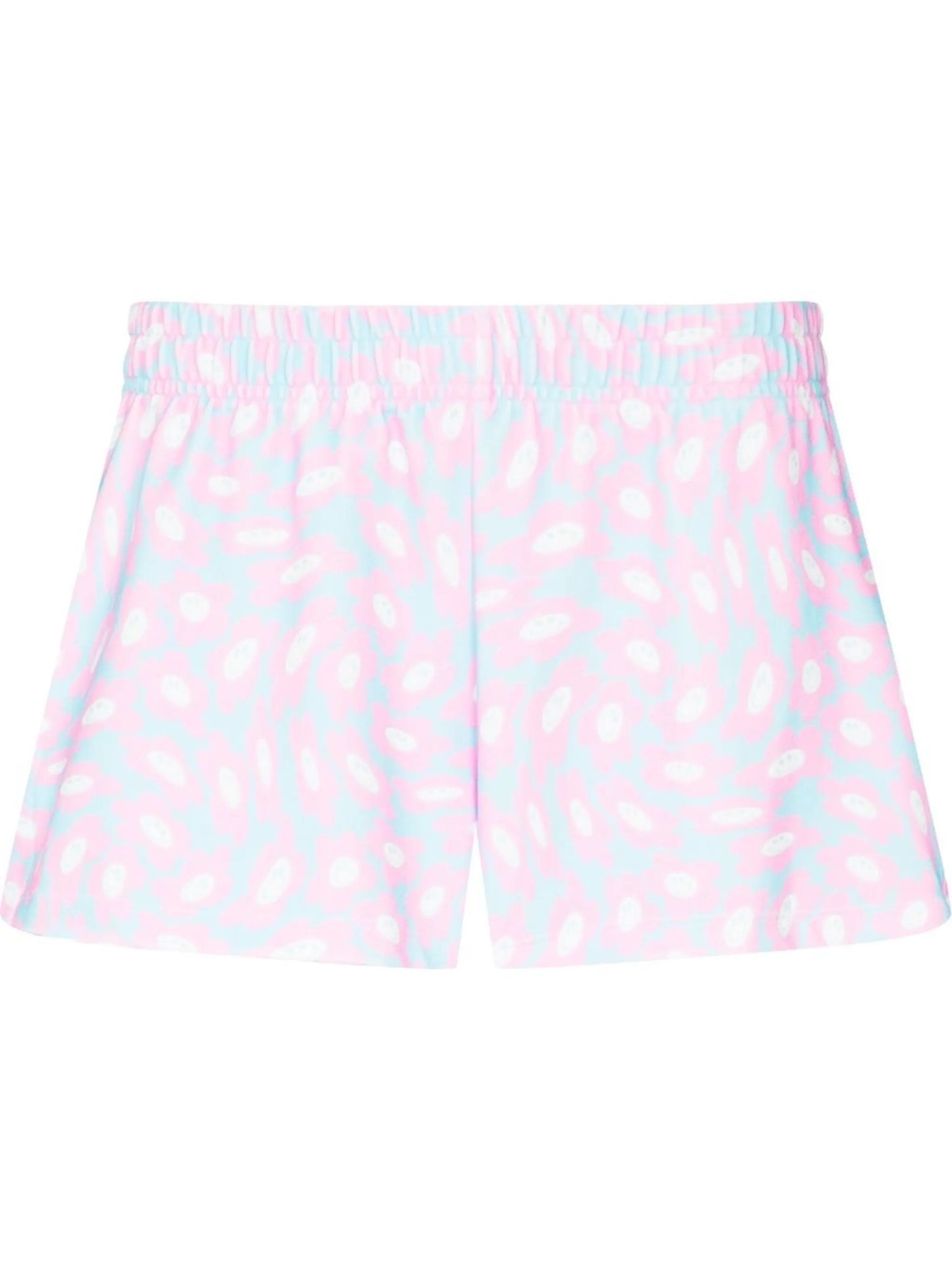 graphic-print elasticated-waistband shorts