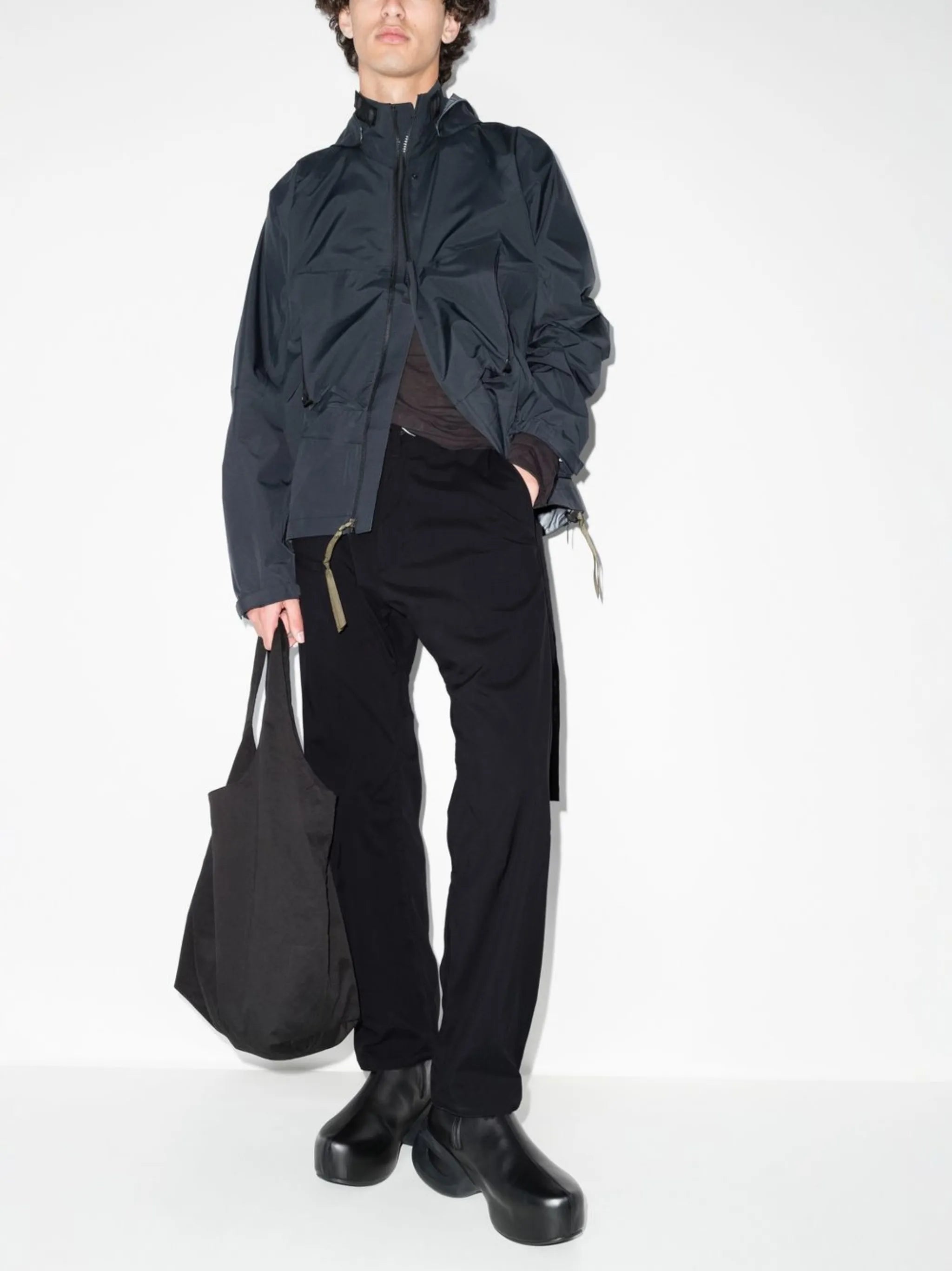high-waisted straight leg trousers