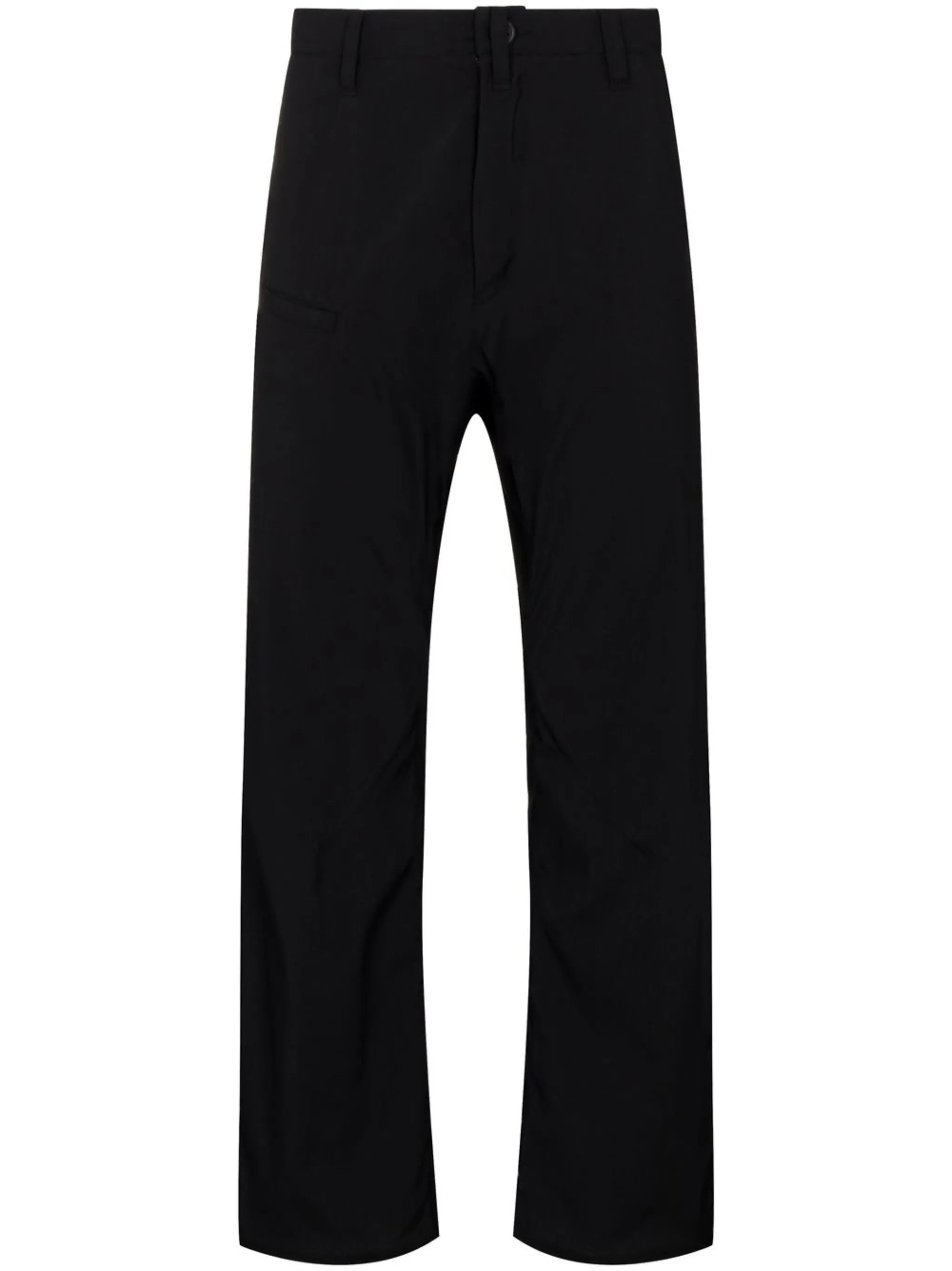 high-waisted straight leg trousers