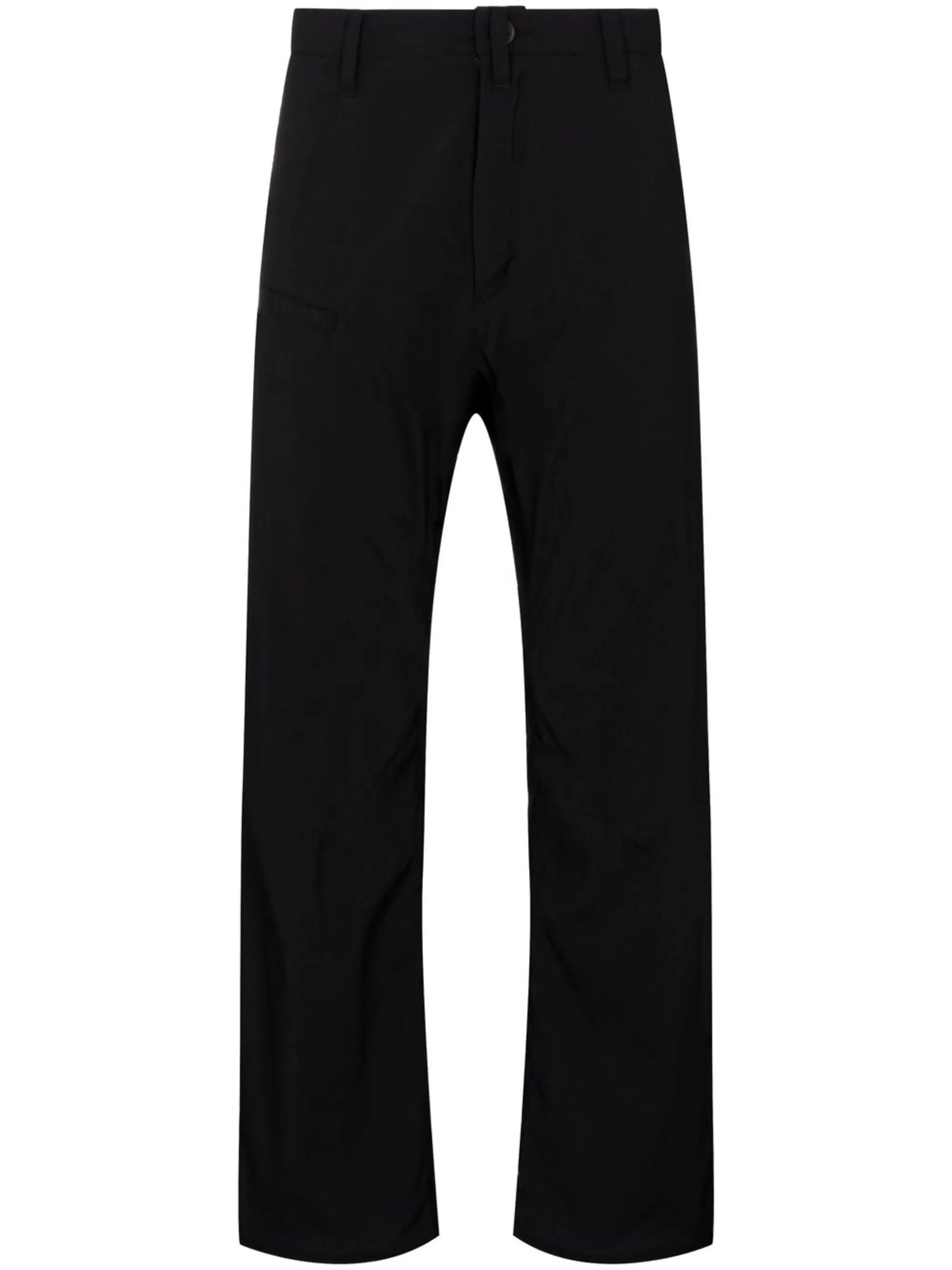 high-waisted straight leg trousers