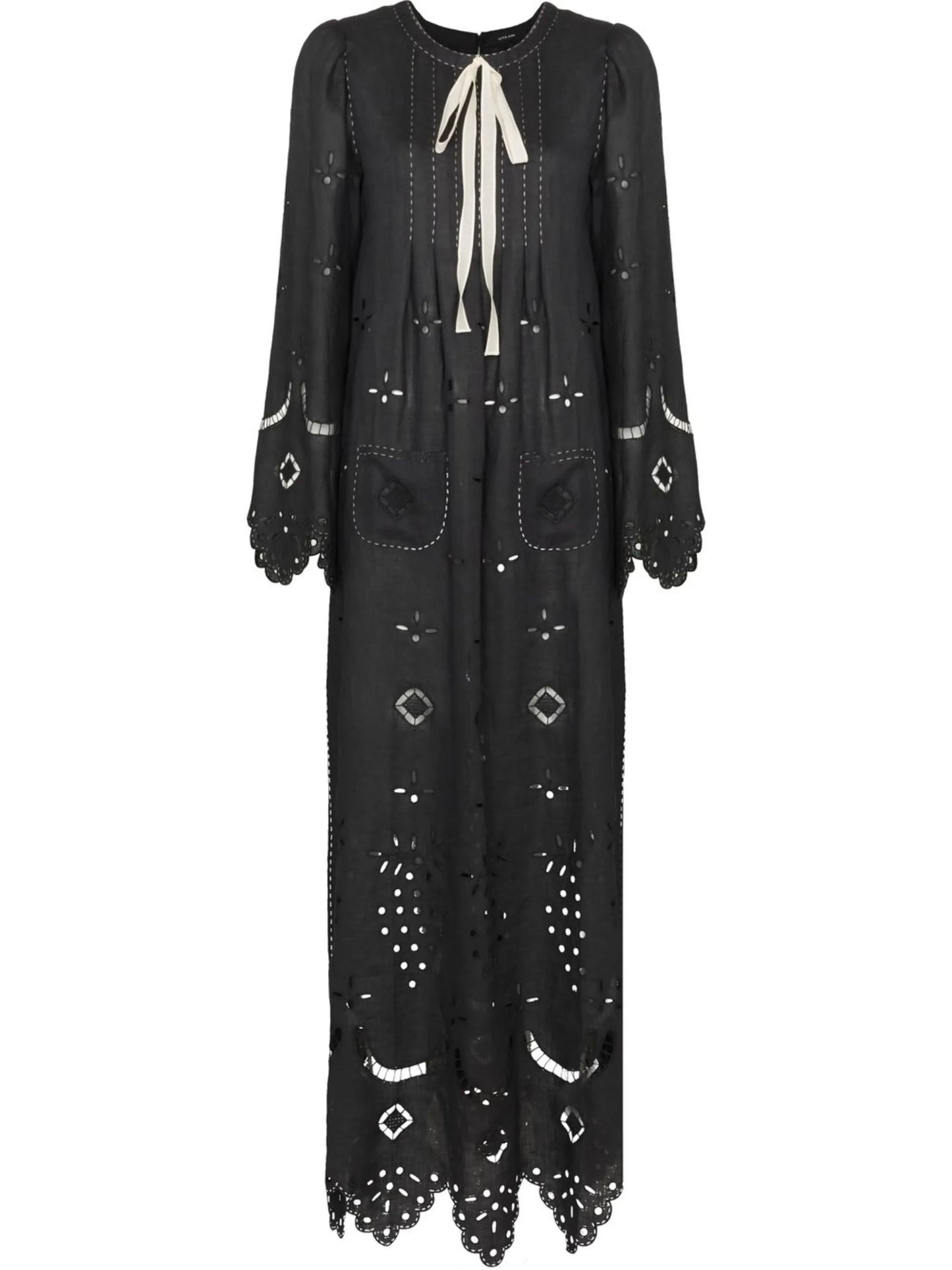 broderie anglaise maxi dress