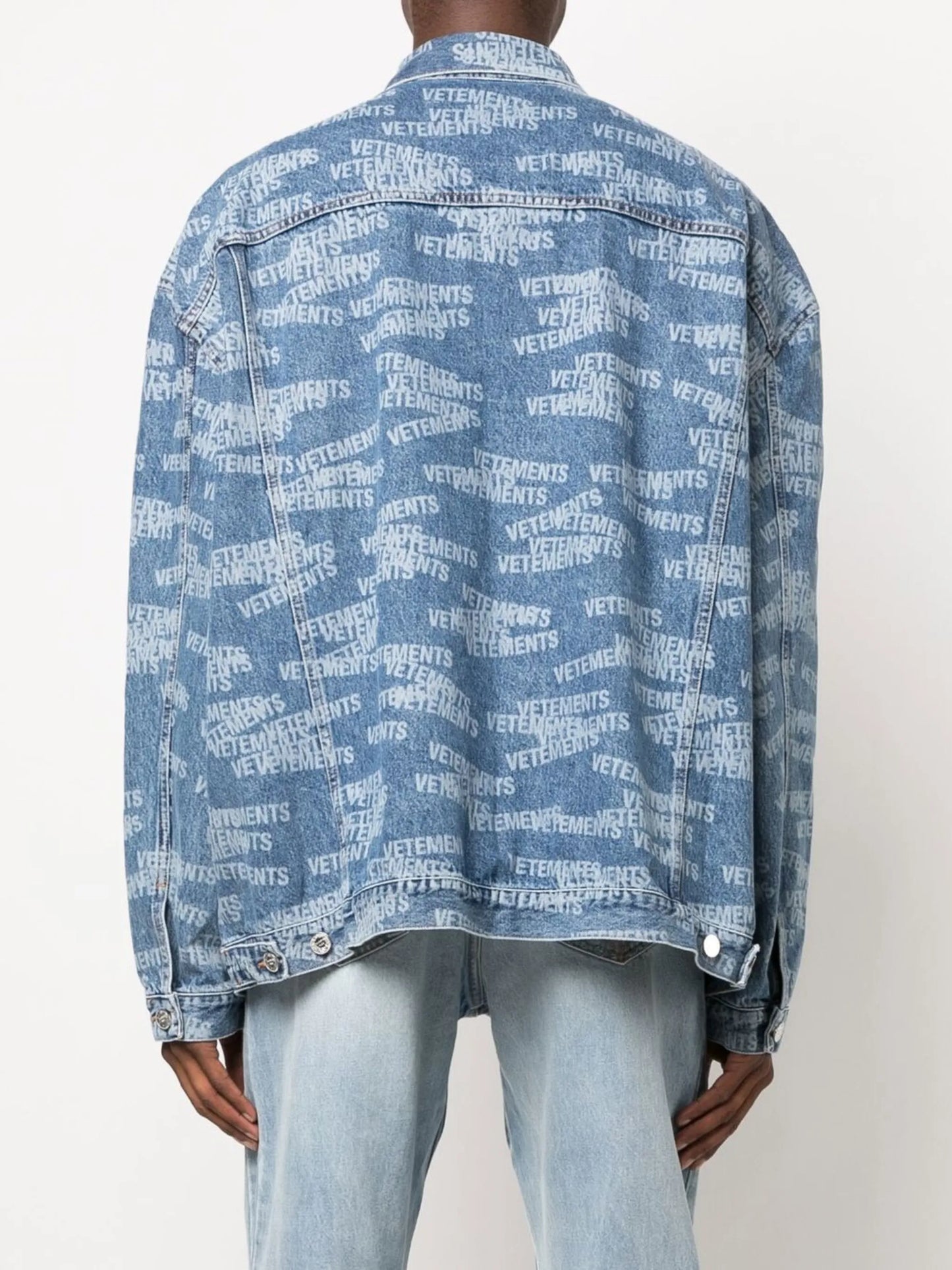 logo-print denim jacket