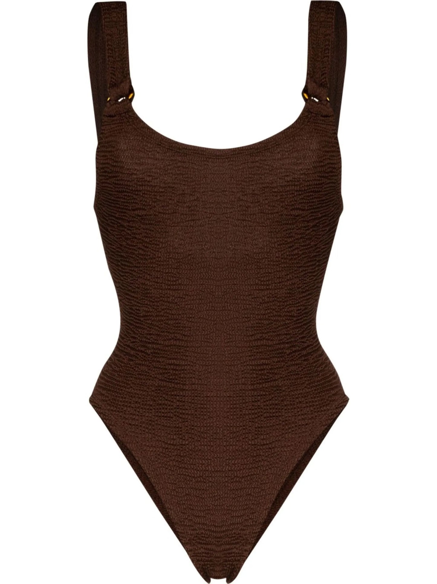 Domino crinkle-effect swimsuit