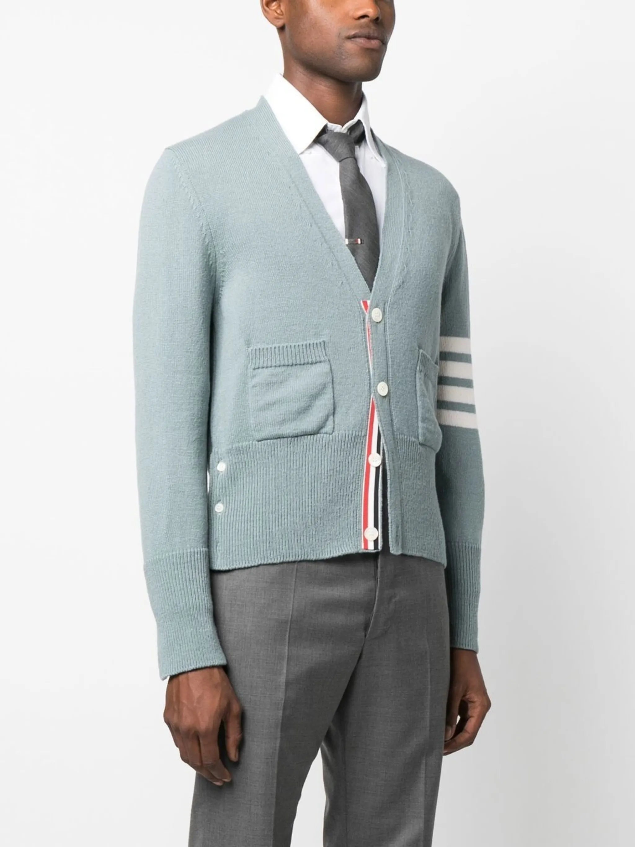 4-Bar stripe cardigan