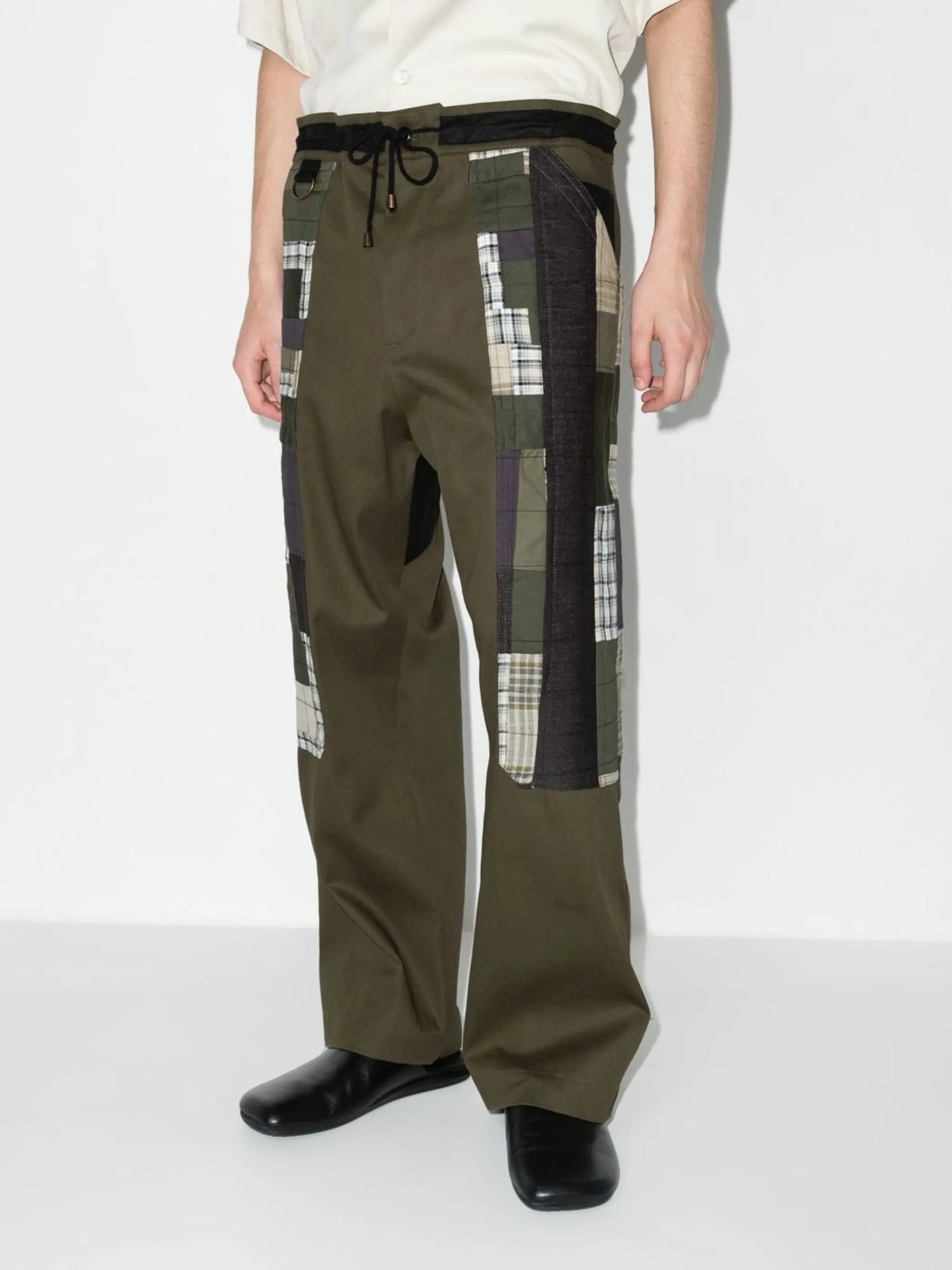 x Browns Focus patchwork straight trousers