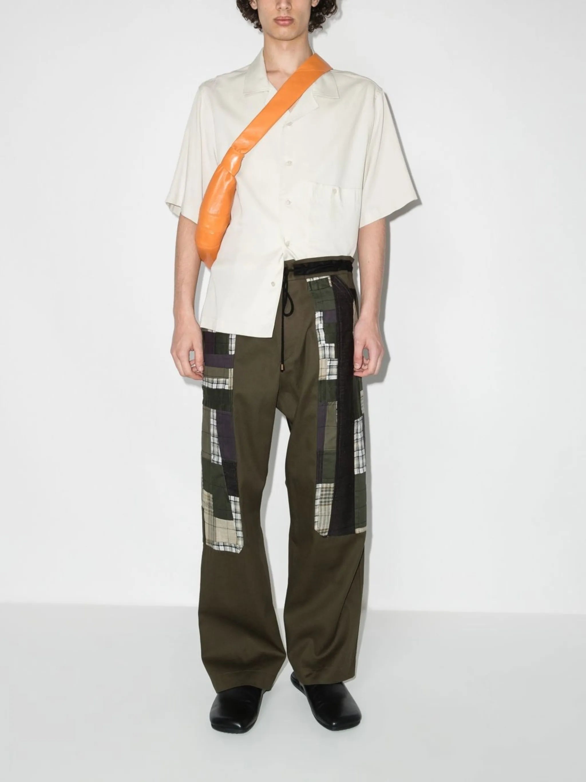 x Browns Focus patchwork straight trousers