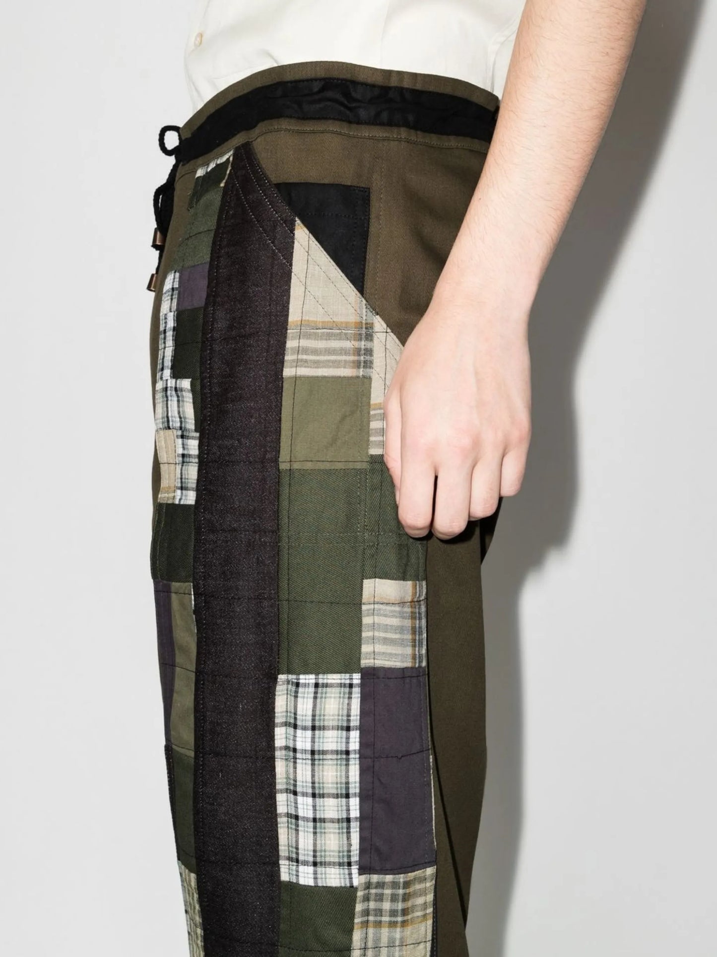 x Browns Focus patchwork straight trousers