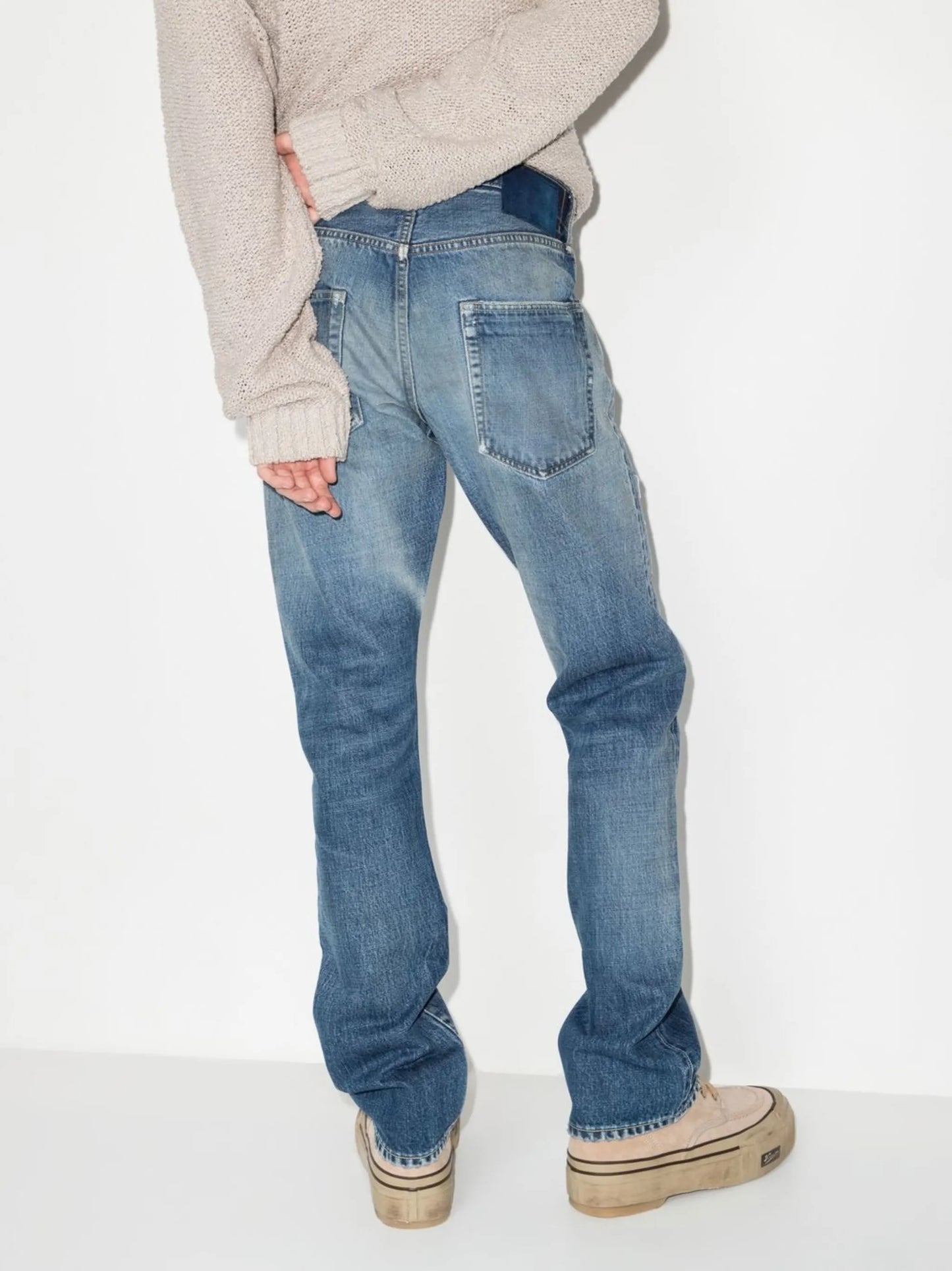 Social Sculpture distressed straight-leg jeans