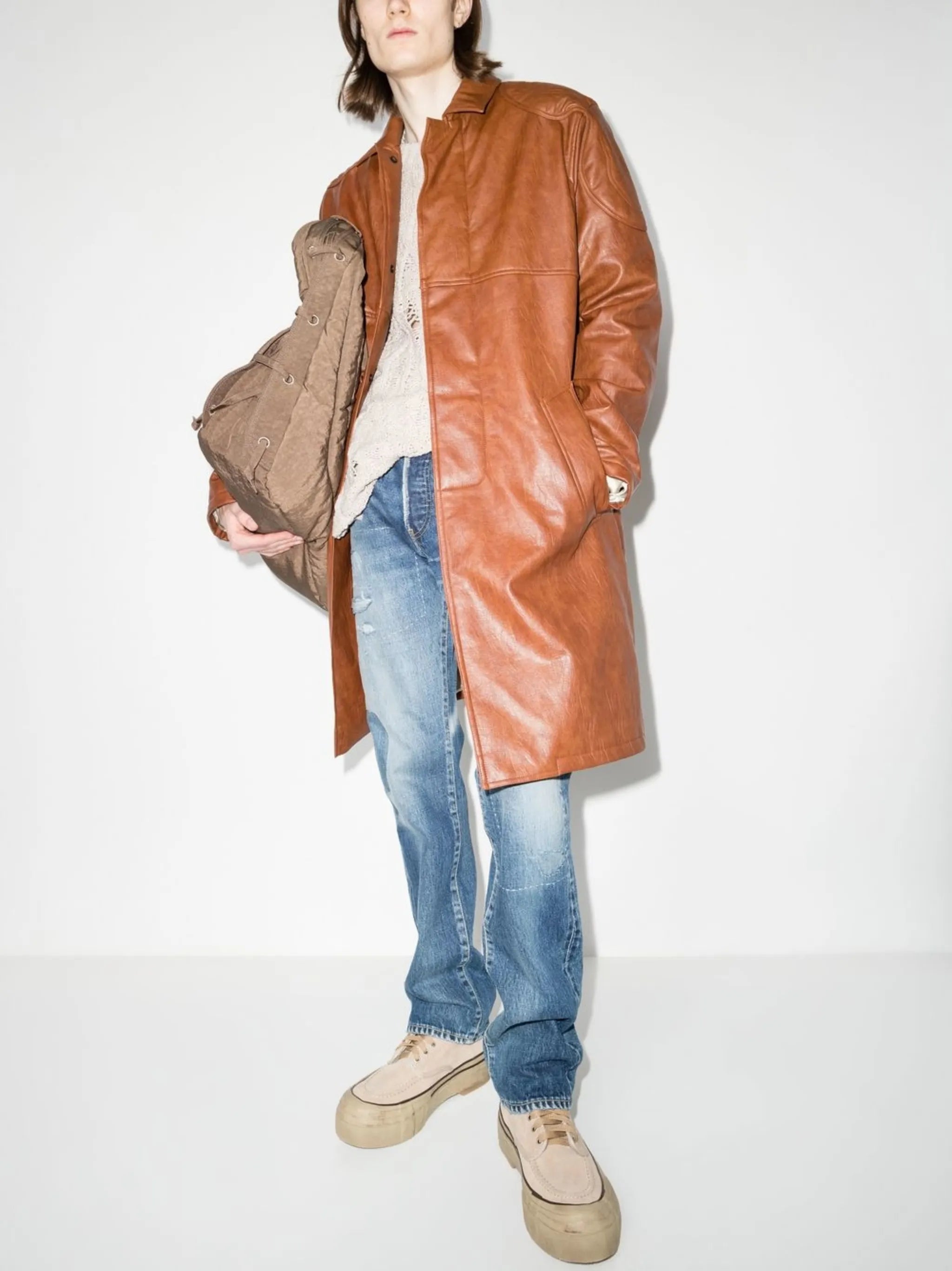 Social Sculpture distressed straight-leg jeans