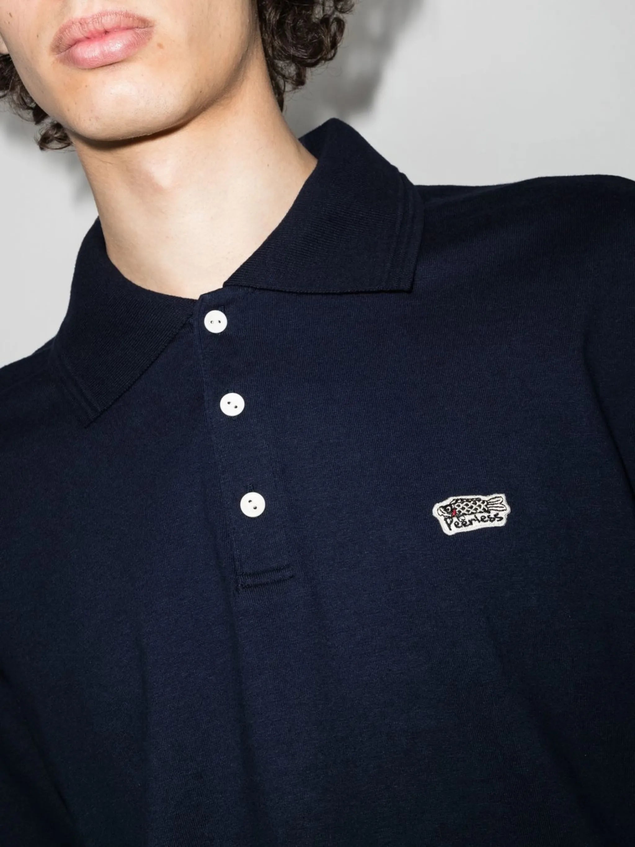 logo-patch polo shirt