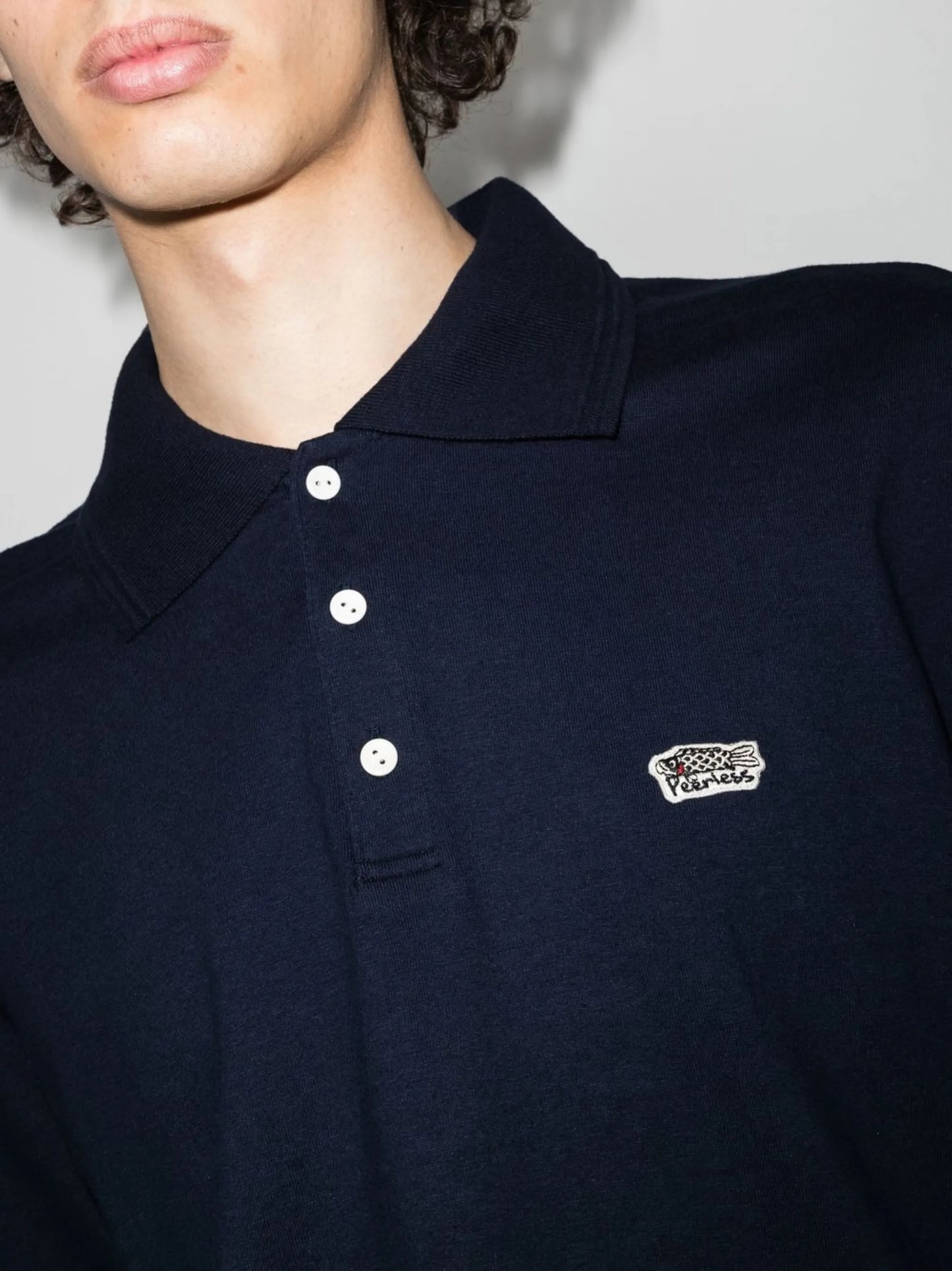 logo-patch polo shirt